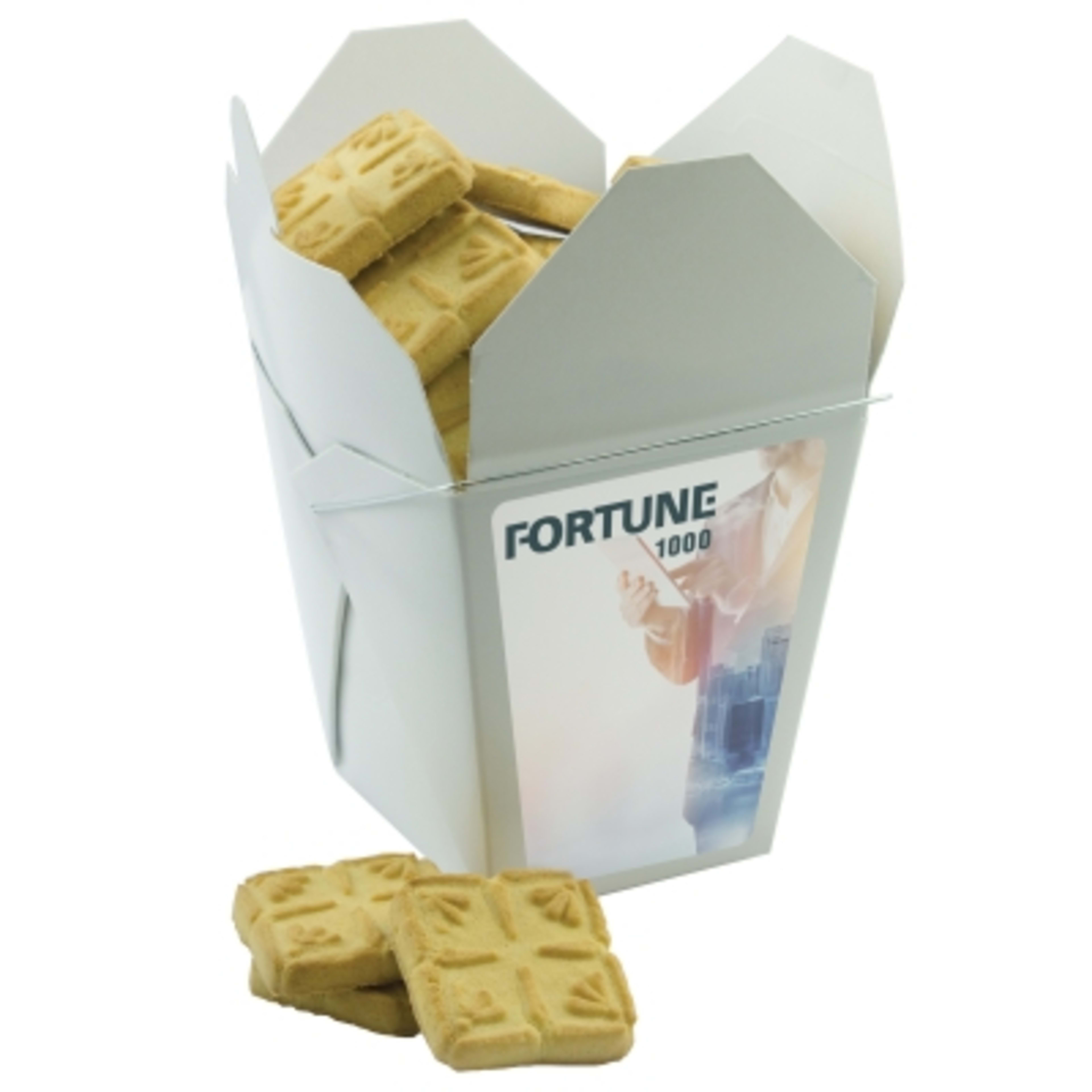 Fortune Cookie Gift Box with Handle - 3 x 3.5 x 3.5 in - SB - product view 1
