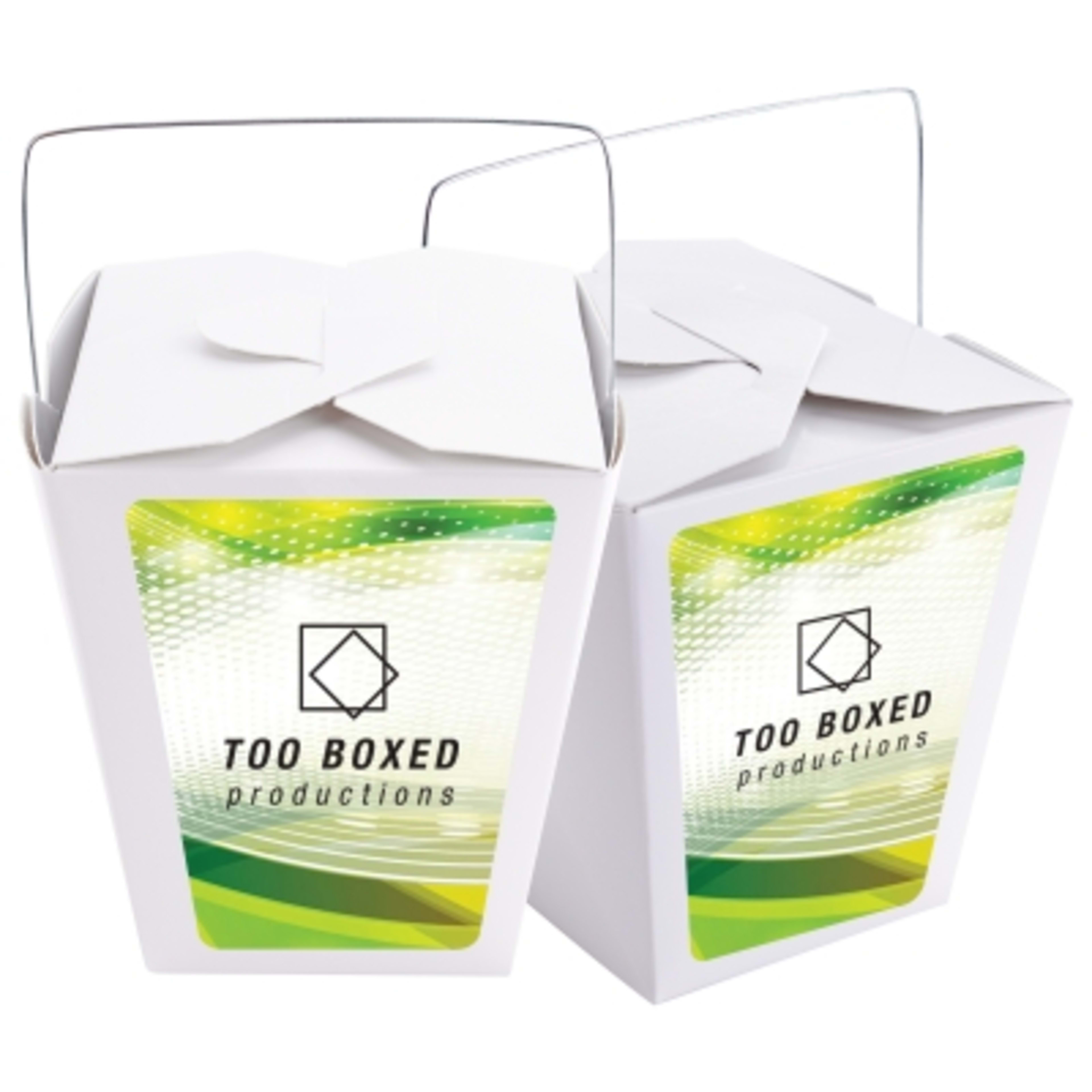 Fortune Cookie Gift Box with Handle - 3 x 3.5 x 3.5 in - Group Shot - product view 2