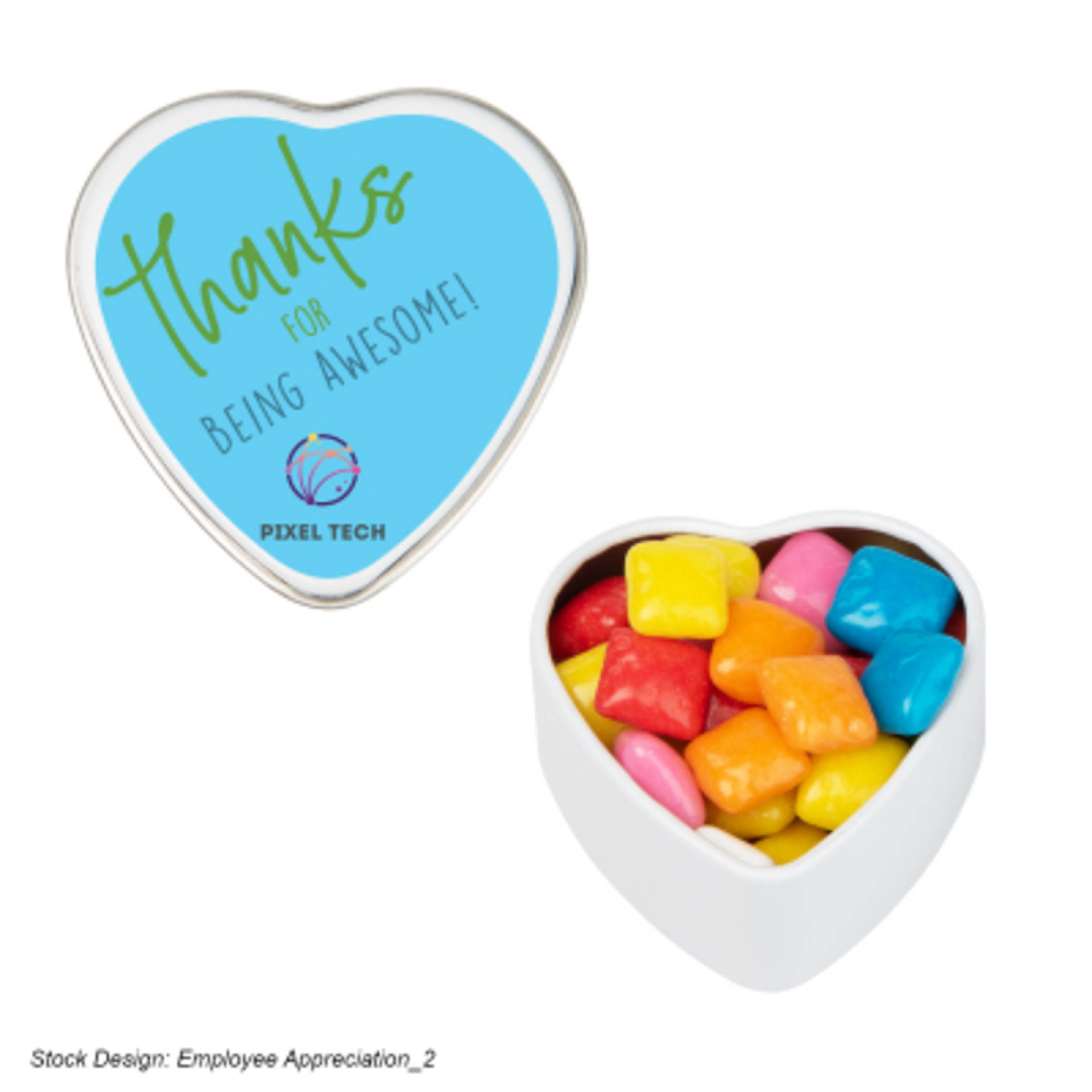 Heart Shaped Tin with Mints or Candy - 1.75 x 1.63 in - GUM - Label - product view 7