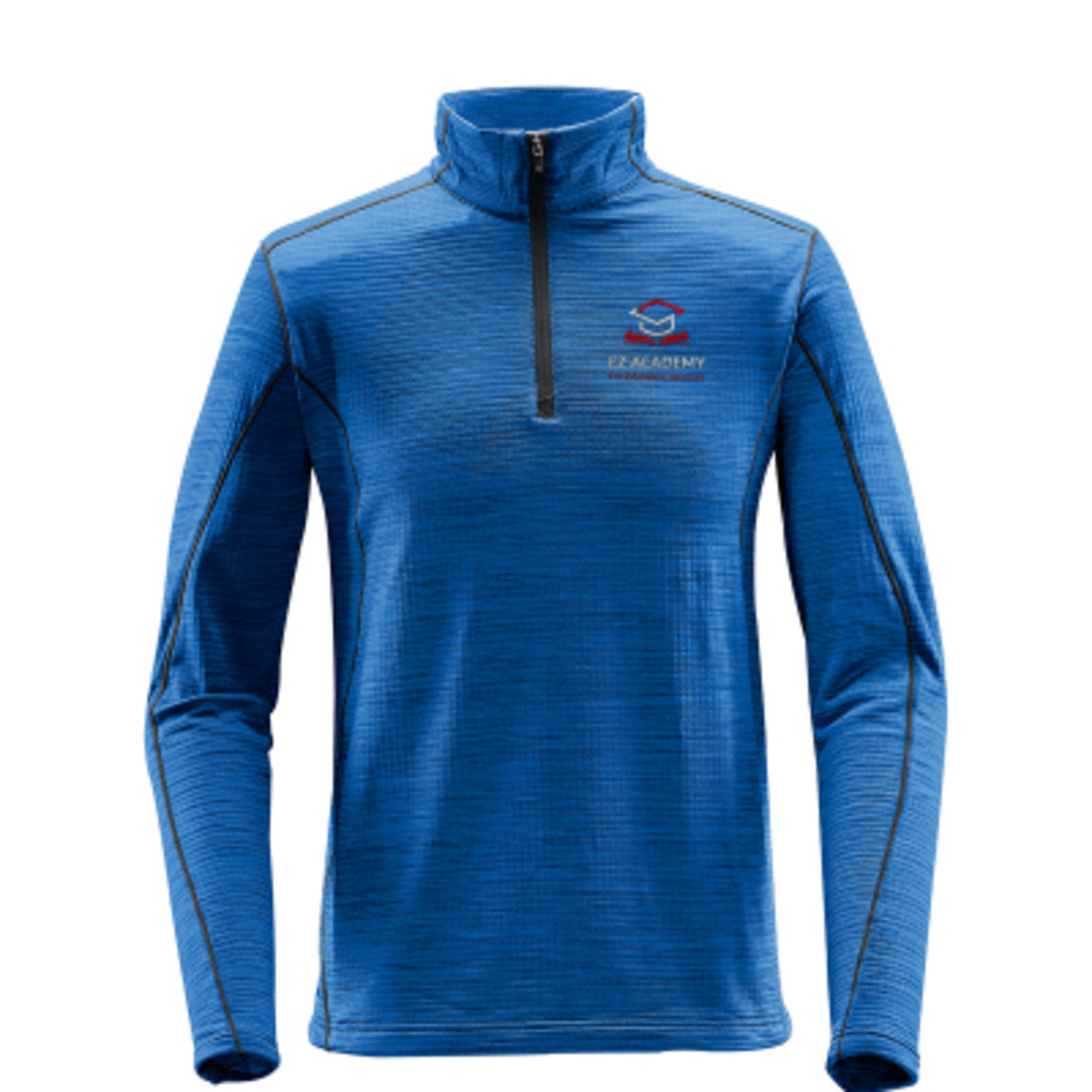 Men's Thermal Quarter Zip with Moisture Management - Ocean - Embroidery - product view 1