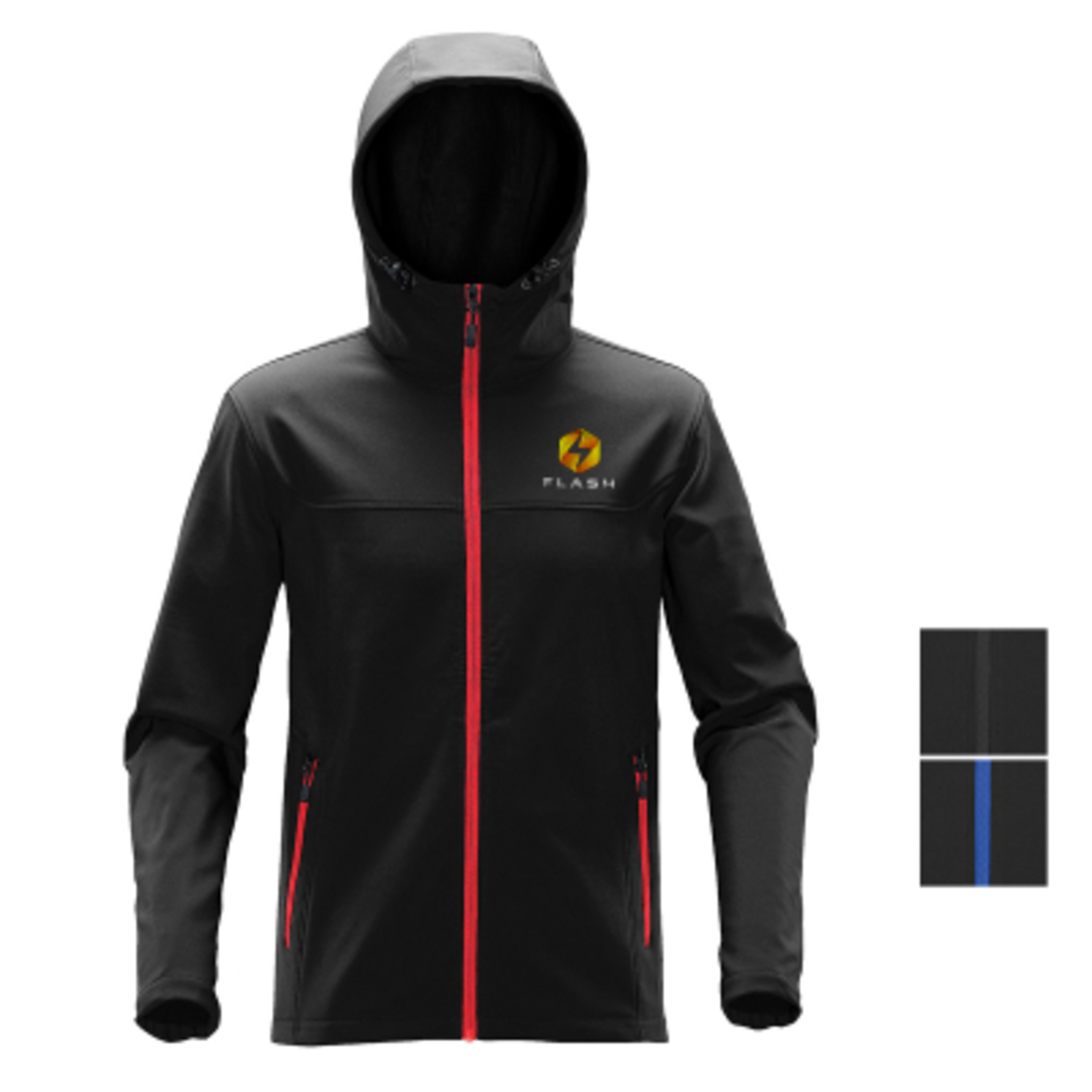 Men's Softshell Hooded Jacket with Fleece Lining - Group Shot - product view 7