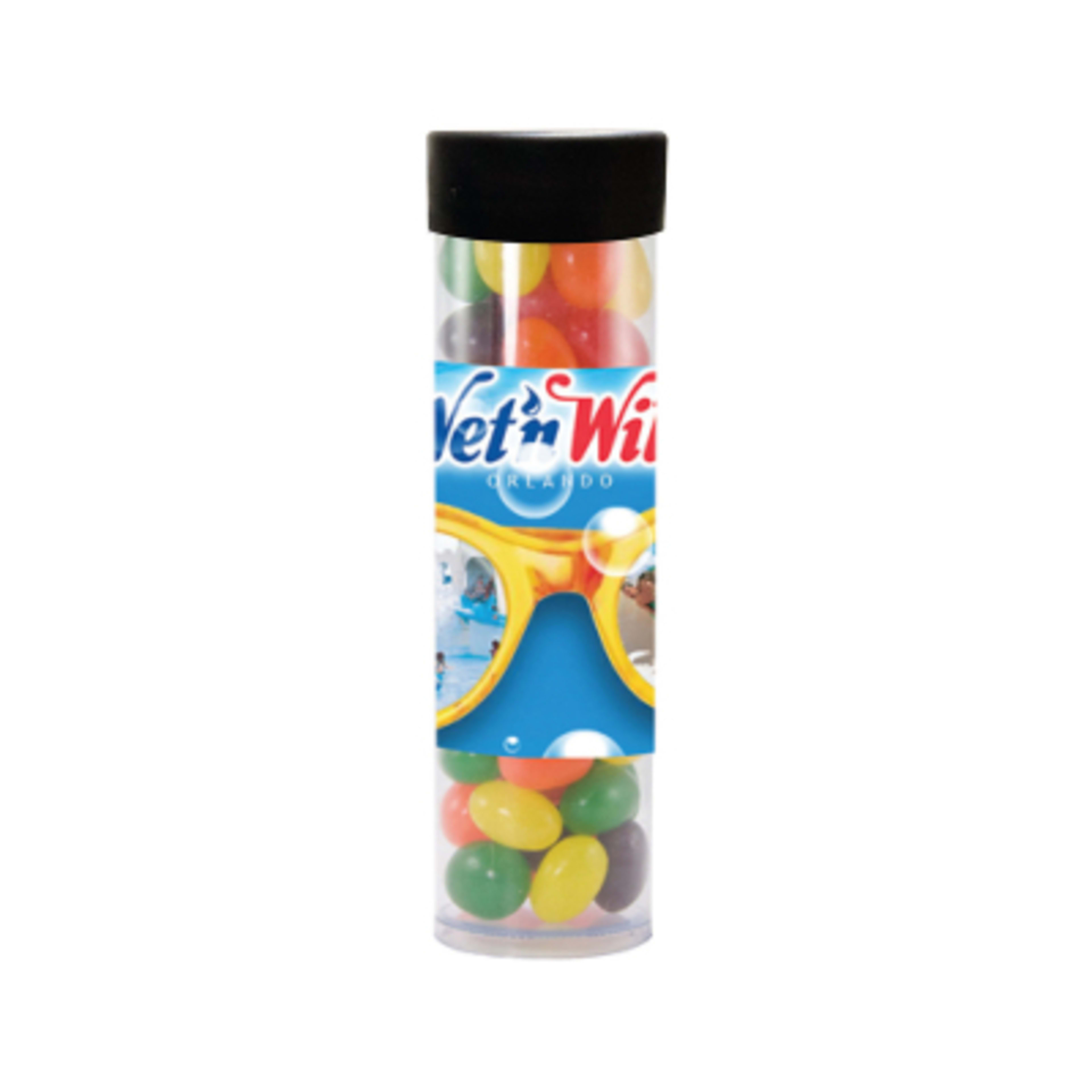 Plastic Tube Large Gourmet Candy USA Made - 4¾ x 1½ in - JB - 4CP - product view 6