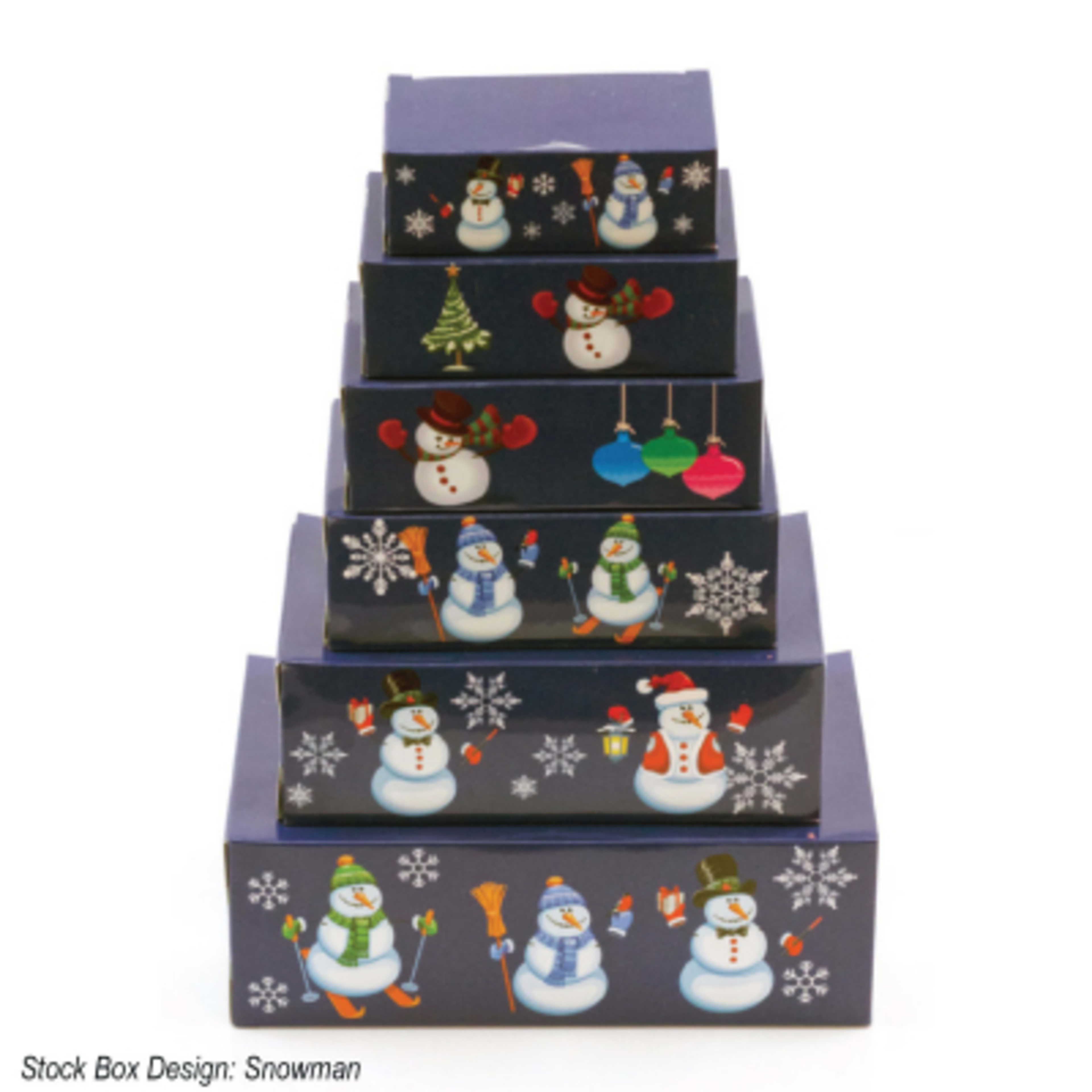 Treat Tower Six Tier Custom Logo - 7.25 x 10.25 in - Stock - Snowman - product view 5