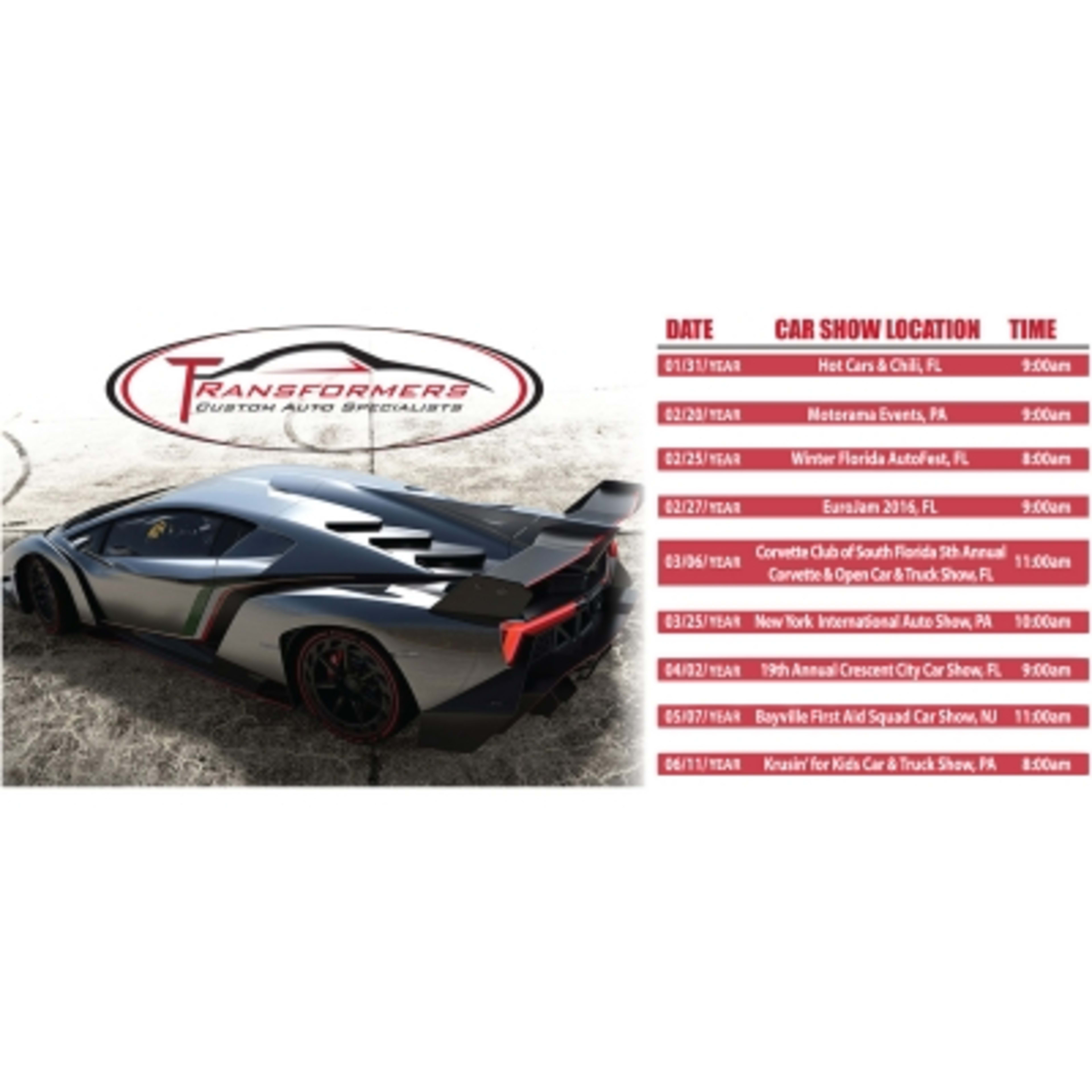 Custom Magnets Schedule Calendar Large - 8 x 3.5 in - product view 2