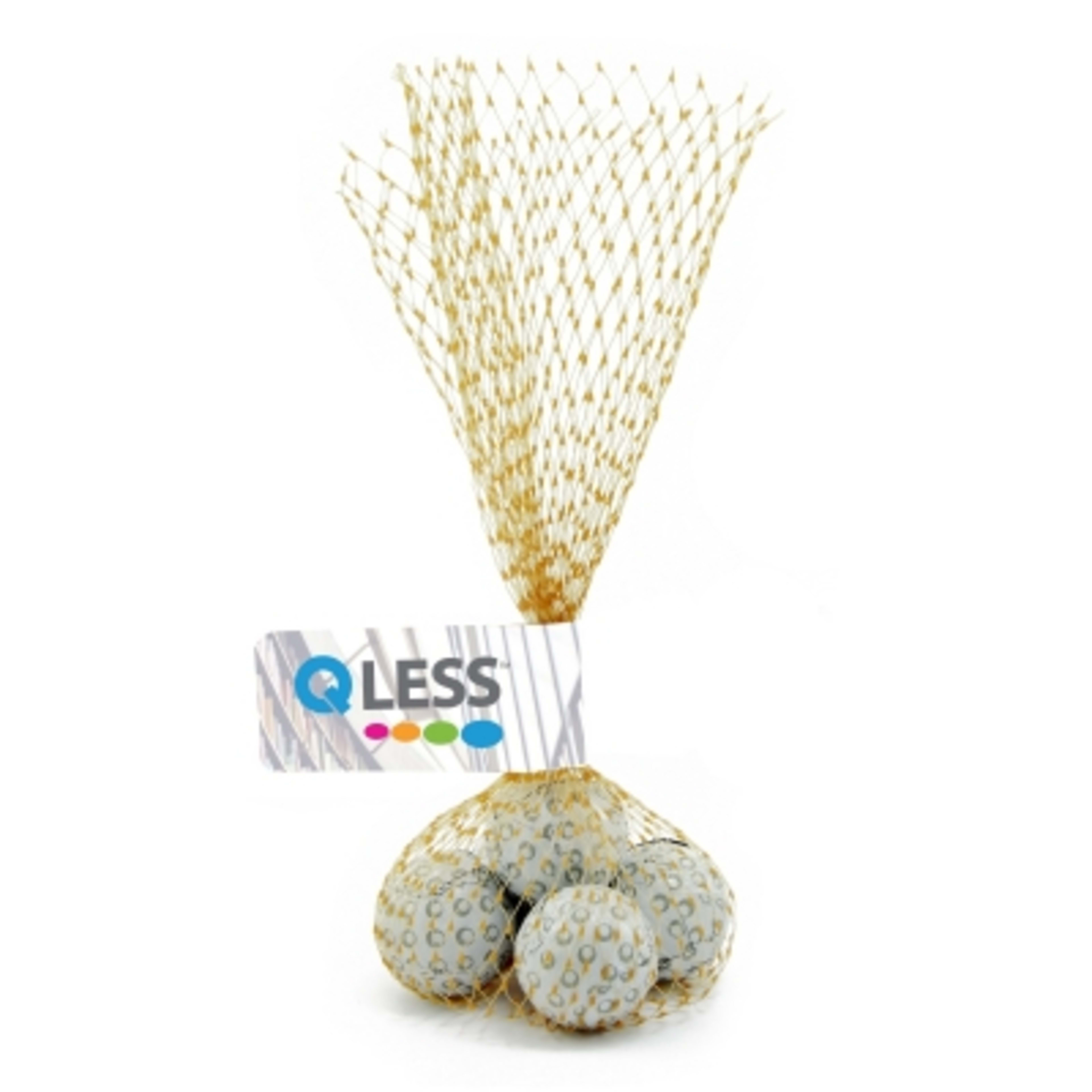 Mesh Bag Candy Gift with Flag - 1.5 x 7 x 1 in - Golfball - 4CP - product view 8