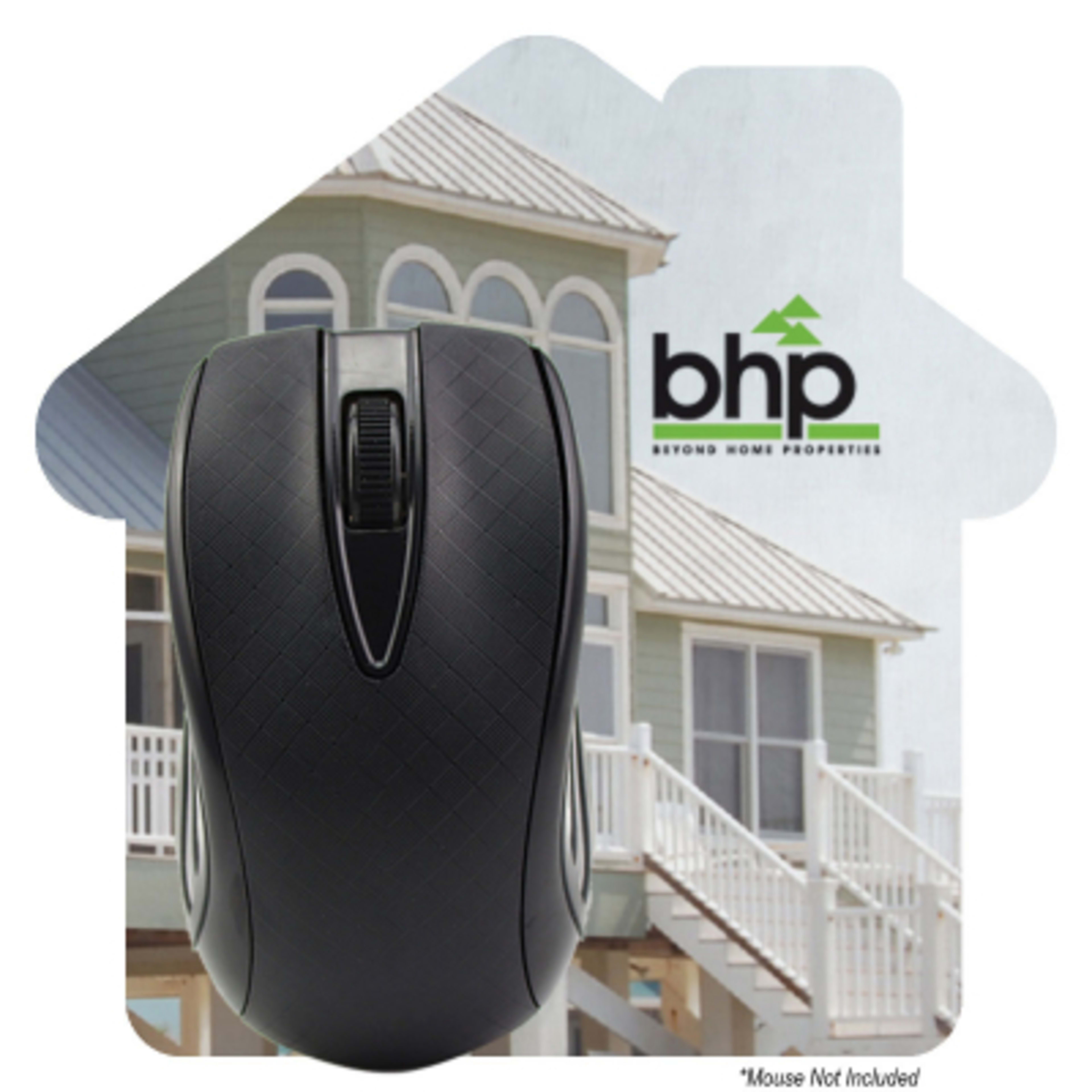 Mouse Pad House Shaped Dye Sublimated - 5.5 x 5.5 in - Group Shot - promotional product with custom logo