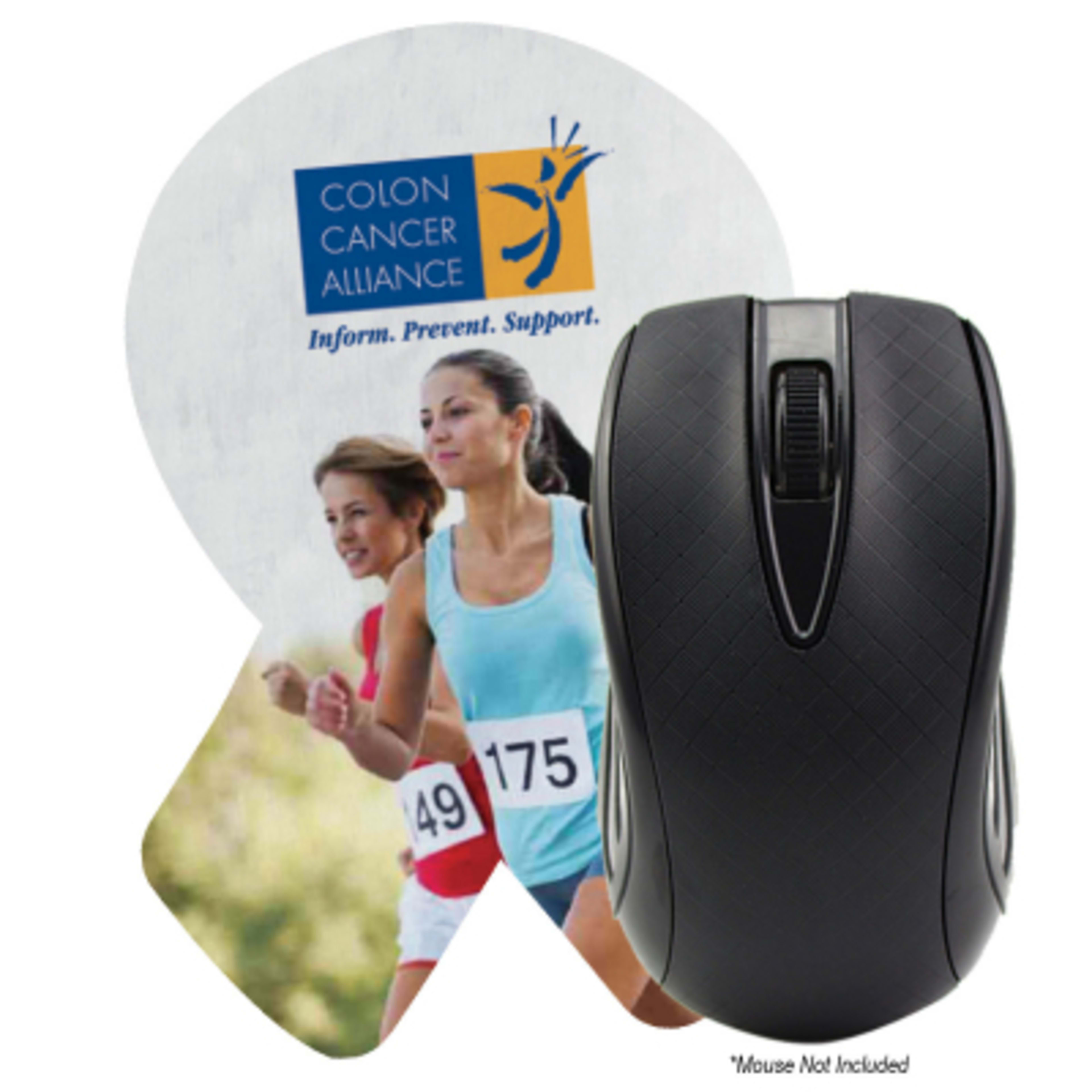 Mouse Pad Ribbon Shaped Dye Sublimated - 4 x 6 in - Group Shot - promotional product with custom logo