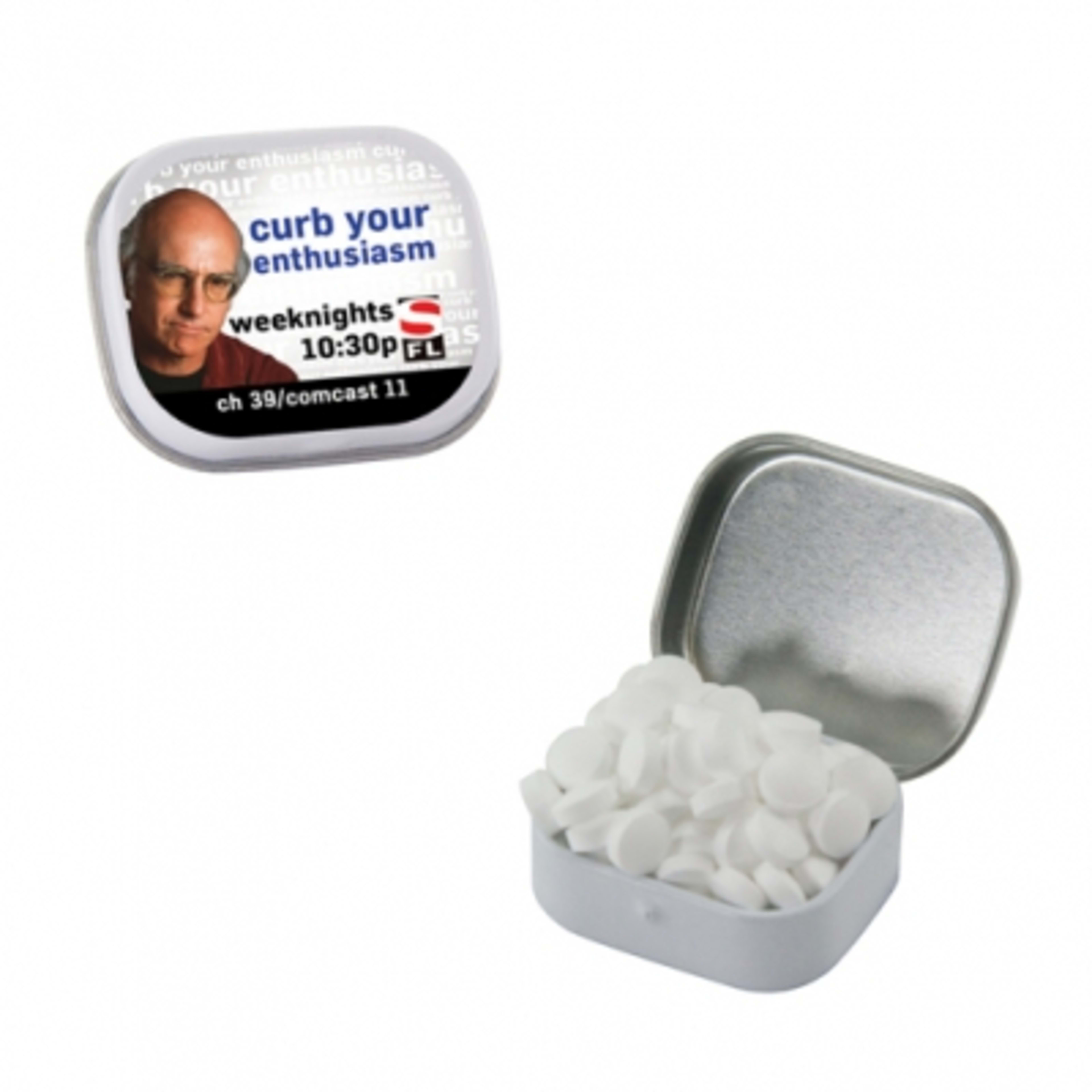 Tin Mini Hinged Custom Fill - 1.5 x 1.25 in - product view 2