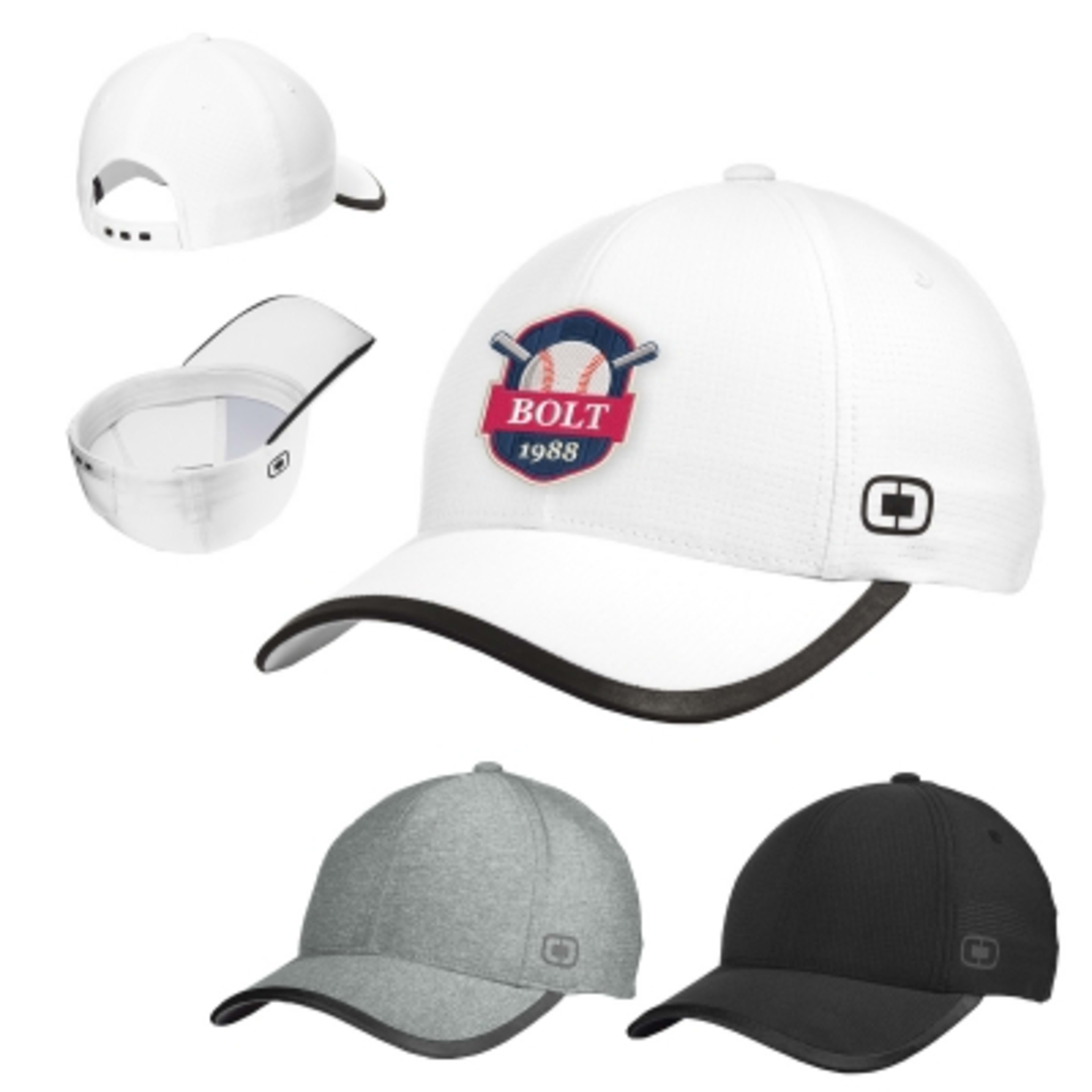 Cap Polyester Mesh Reflective Structured - One Size - Group Shot - promotional product with custom logo
