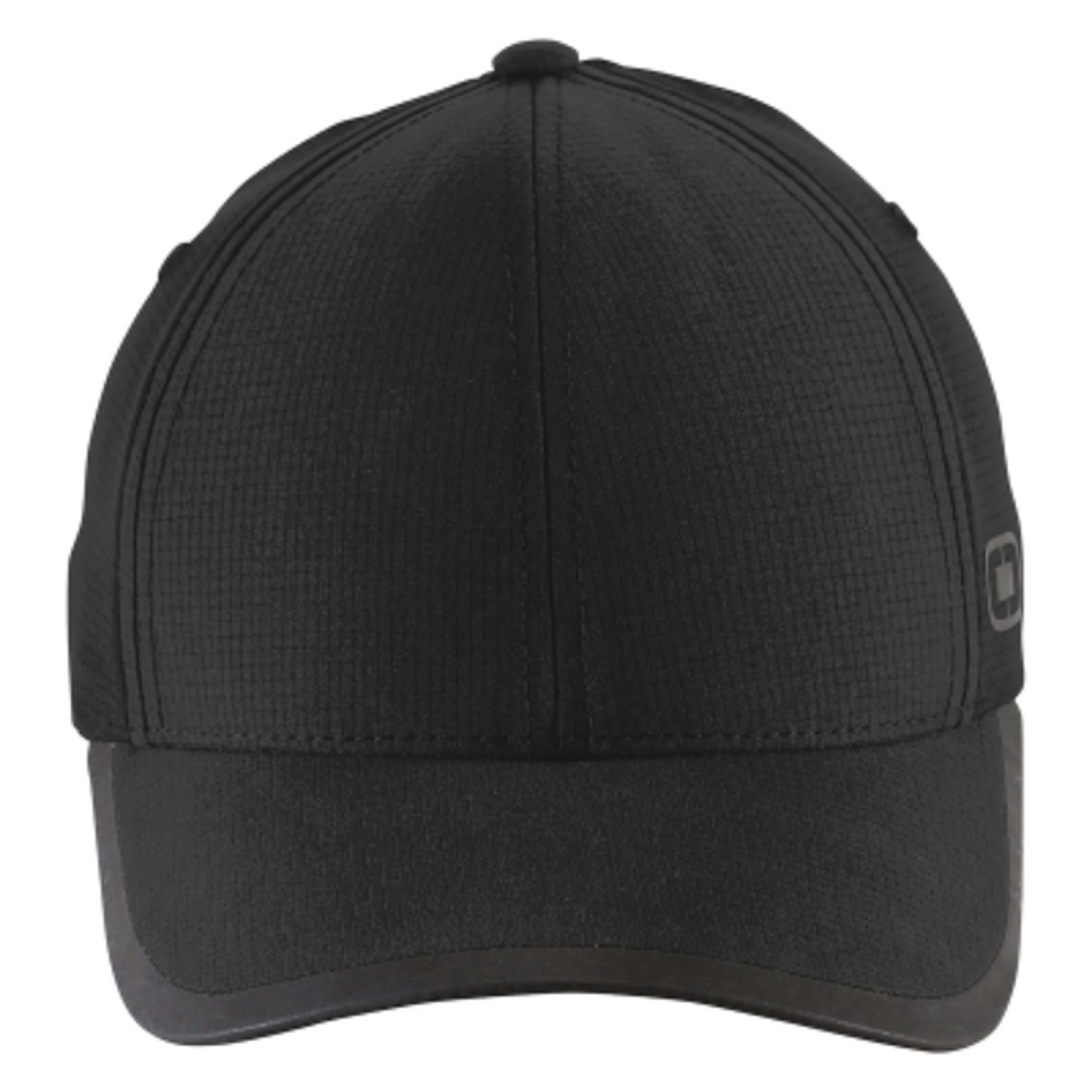 Cap Polyester Mesh Reflective Structured - One Size - Blacktop - full front - product view 3