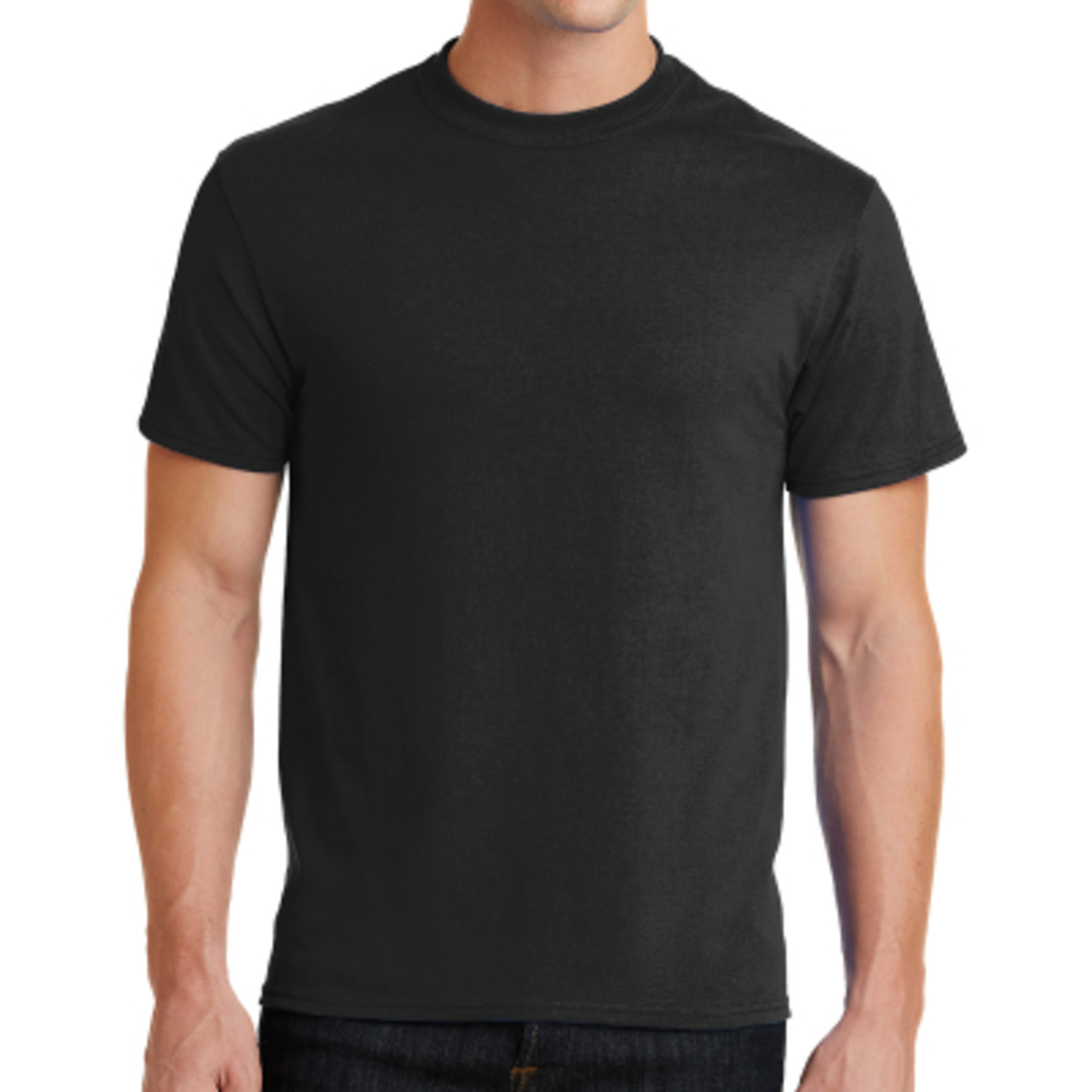 Custom Printed T-Shirt Core Blend Recycled Cotton Poly - 5.5 oz - jetblack - promotional product with custom logo