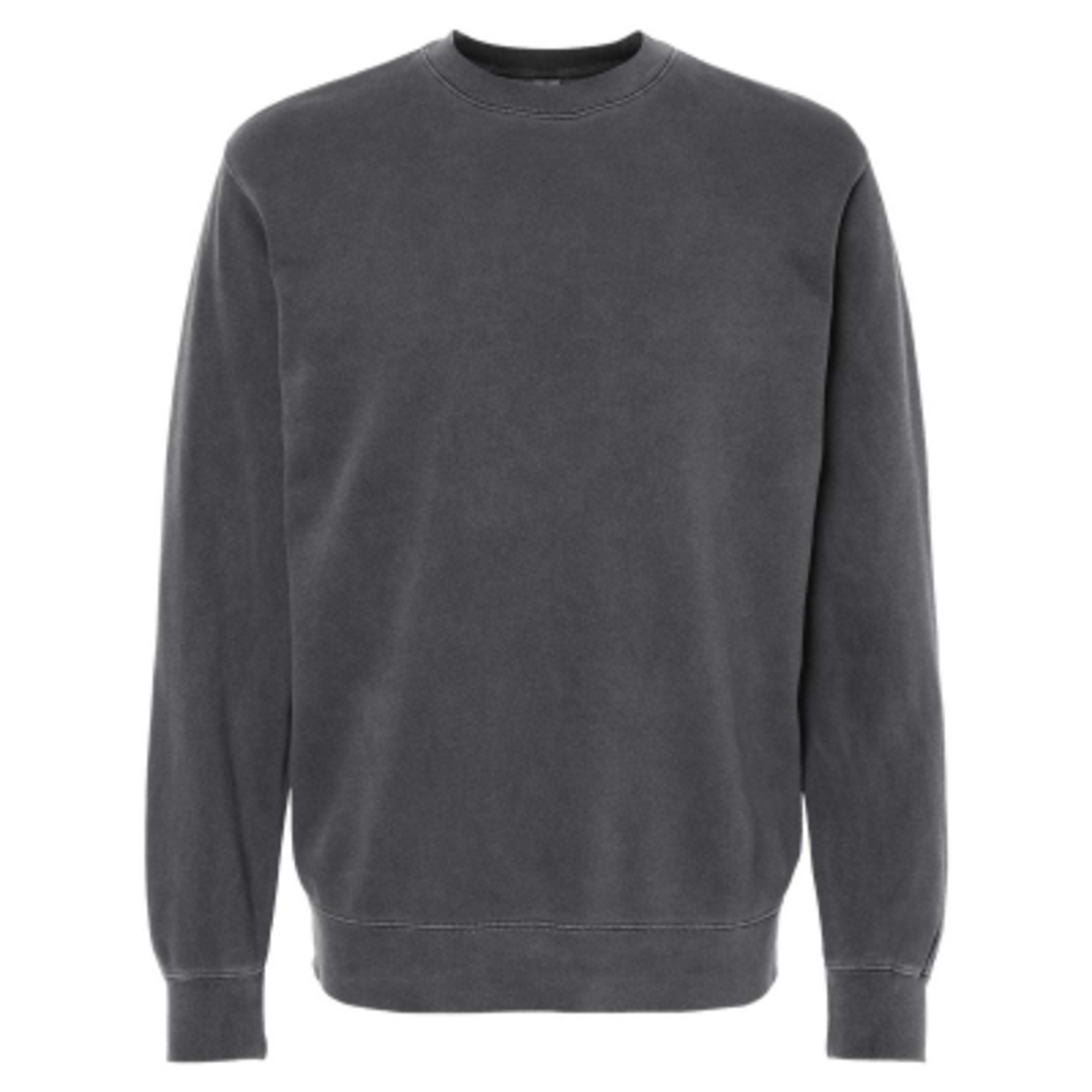 Sweatshirt Crew Neck Pigment Dyed Cotton Blend (Unisex) - Black - Front - product view 4
