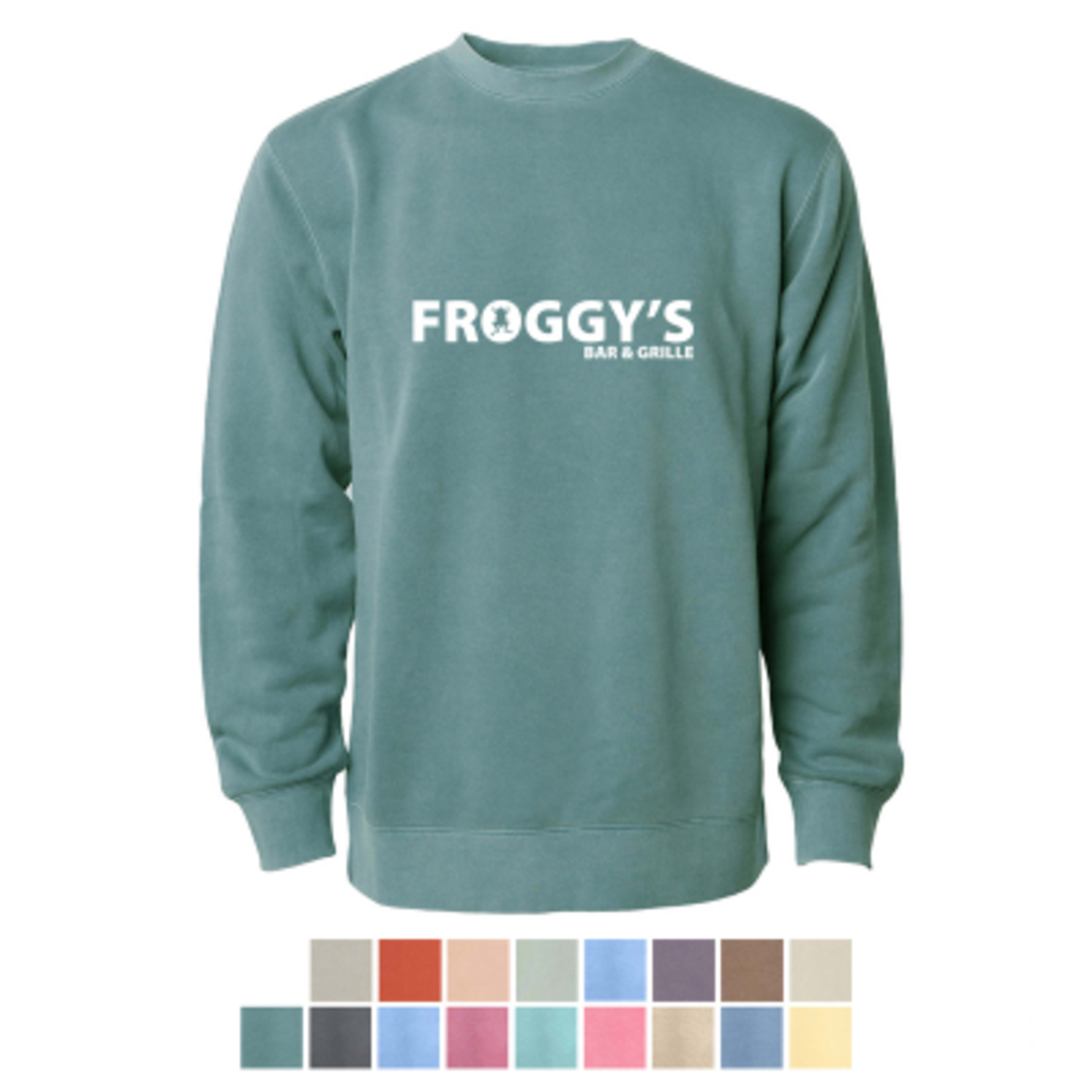 Sweatshirt Crew Neck Pigment Dyed Cotton Blend (Unisex) - Group Shot - product view 5