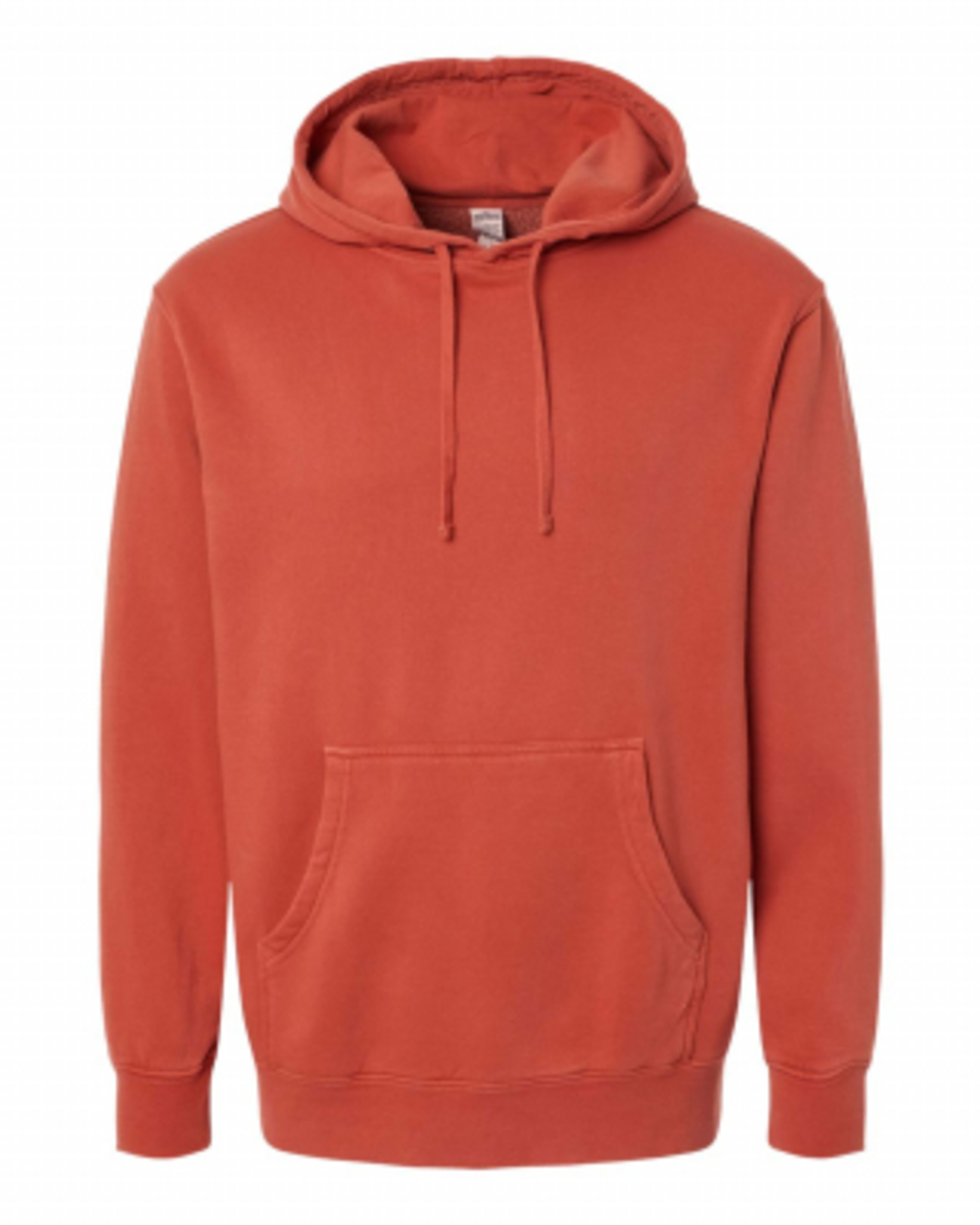 Custom Hoodie Pigment Dyed Cotton Blend with Jersey Lining - Amber - Front - product view 2