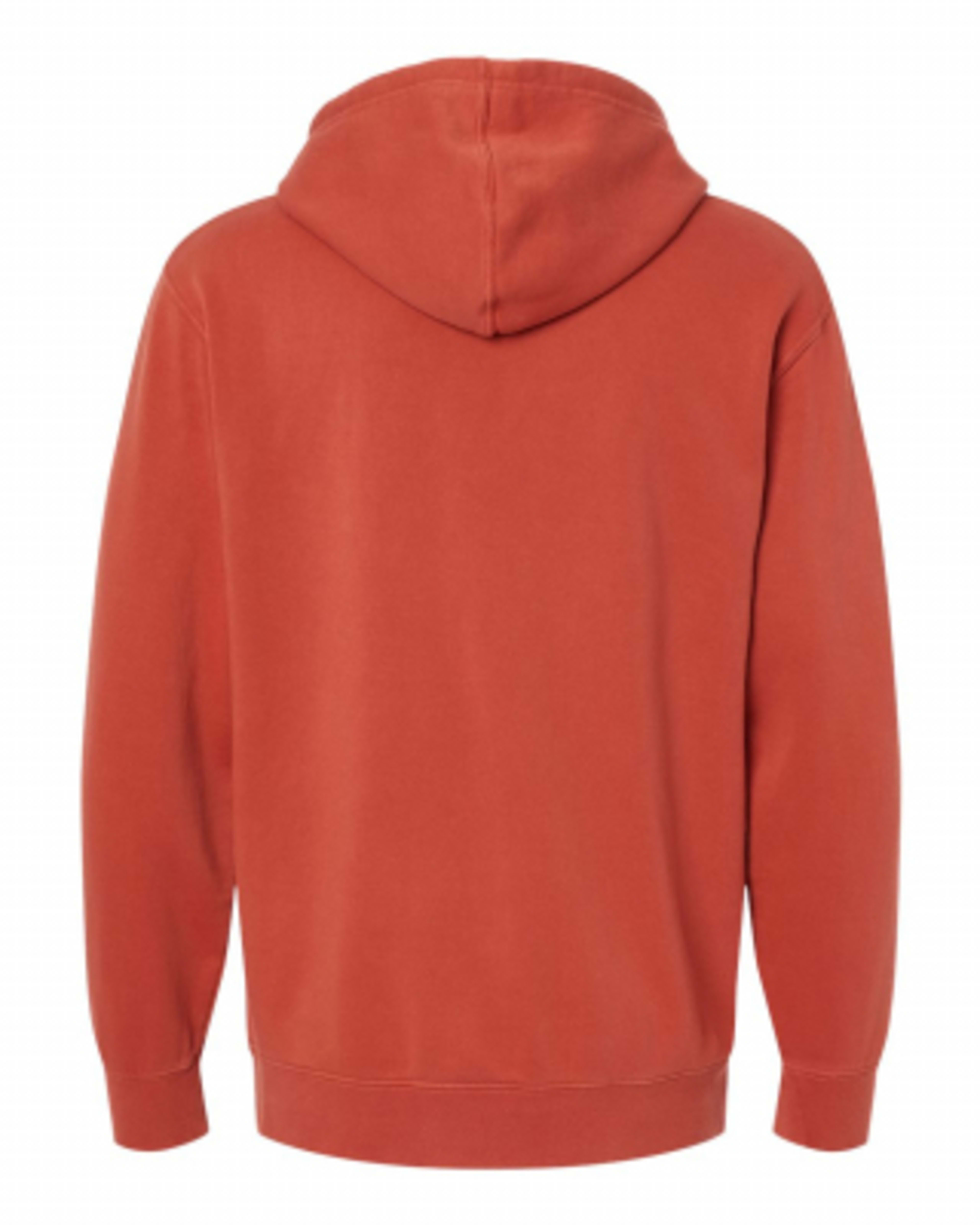 Custom Hoodie Pigment Dyed Cotton Blend with Jersey Lining - Amber - Back - product view 12