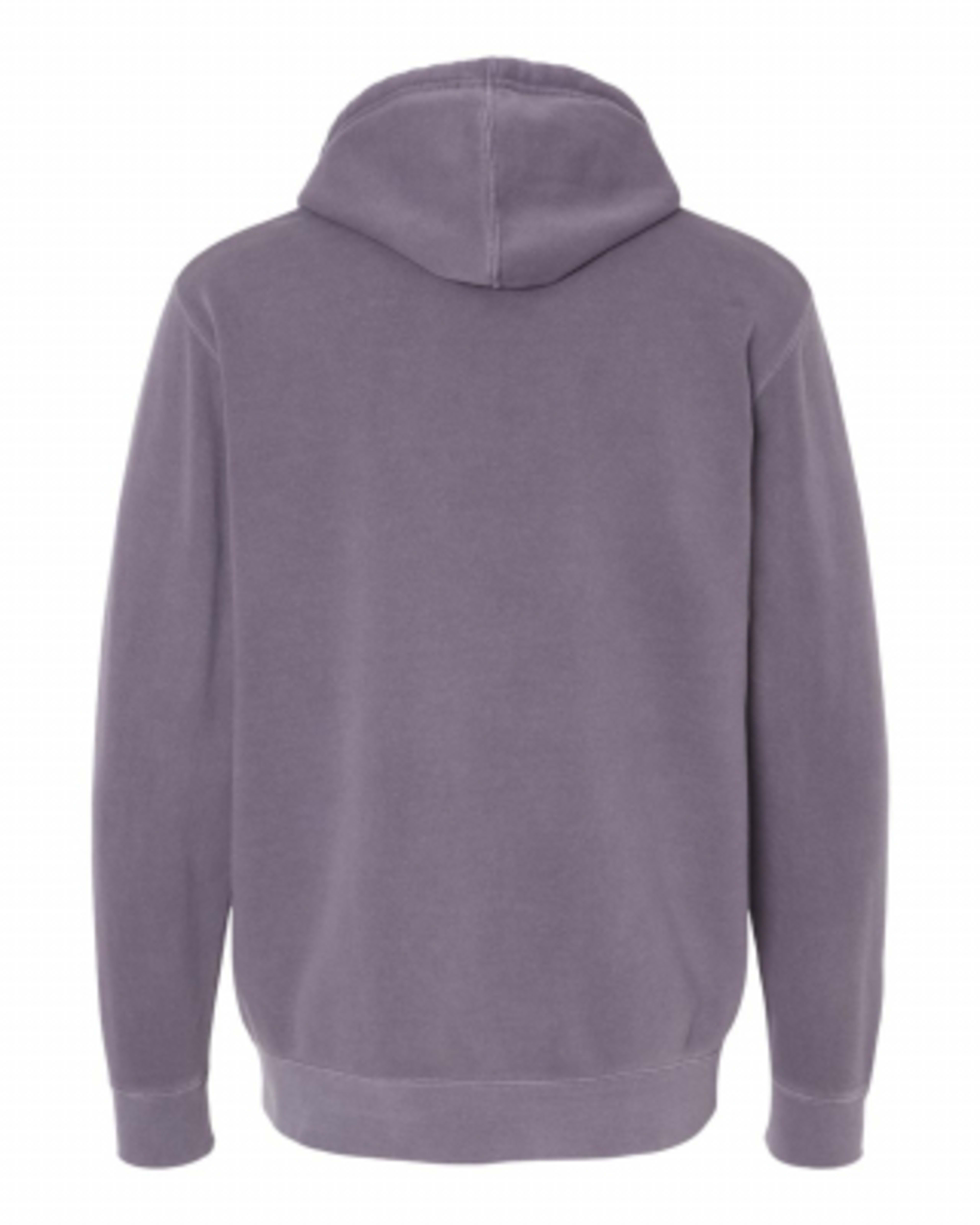Custom Hoodie Pigment Dyed Cotton Blend with Jersey Lining - Plum - Back - product view 15
