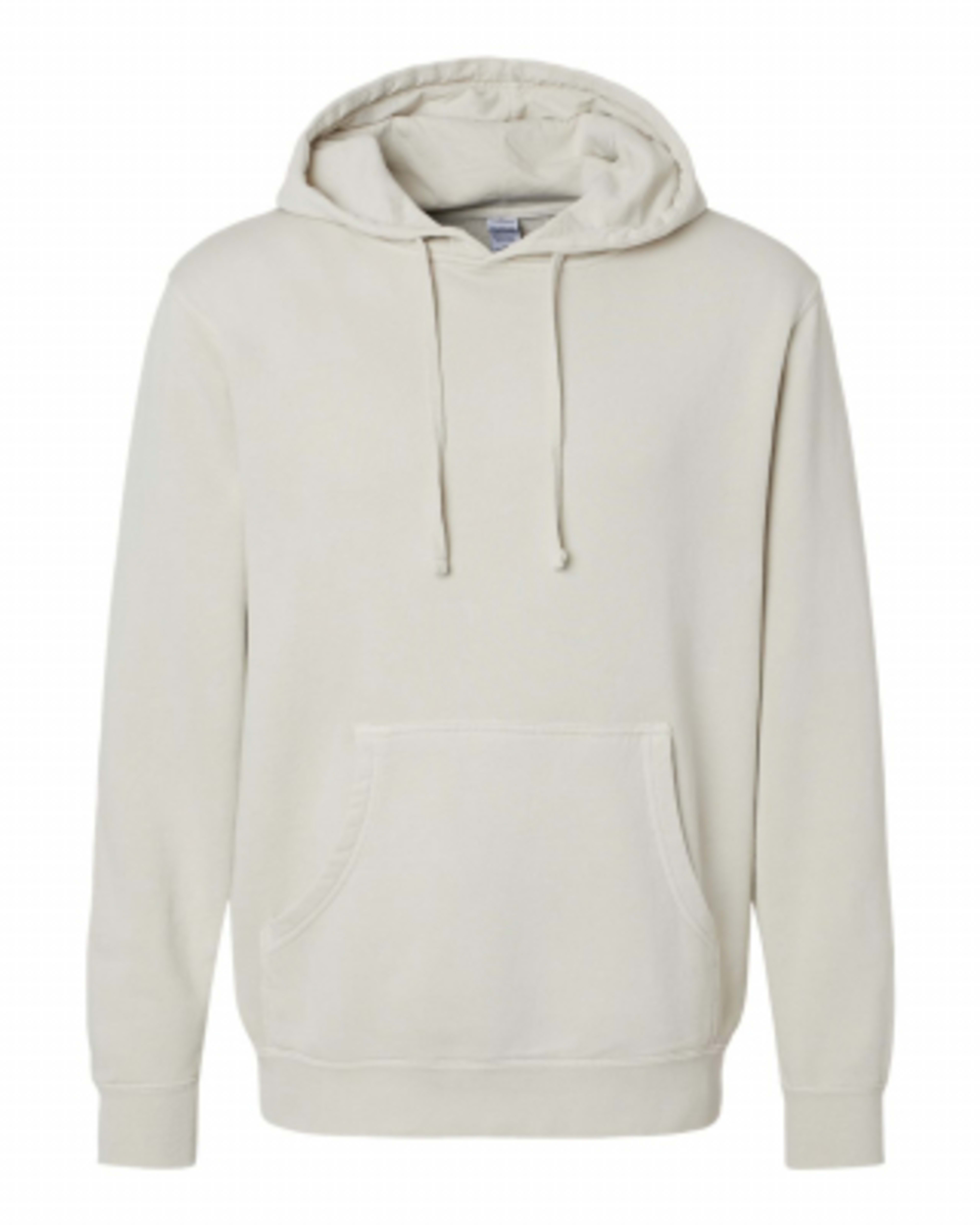 Custom Hoodie Pigment Dyed Cotton Blend with Jersey Lining - Ivory - Front - product view 20