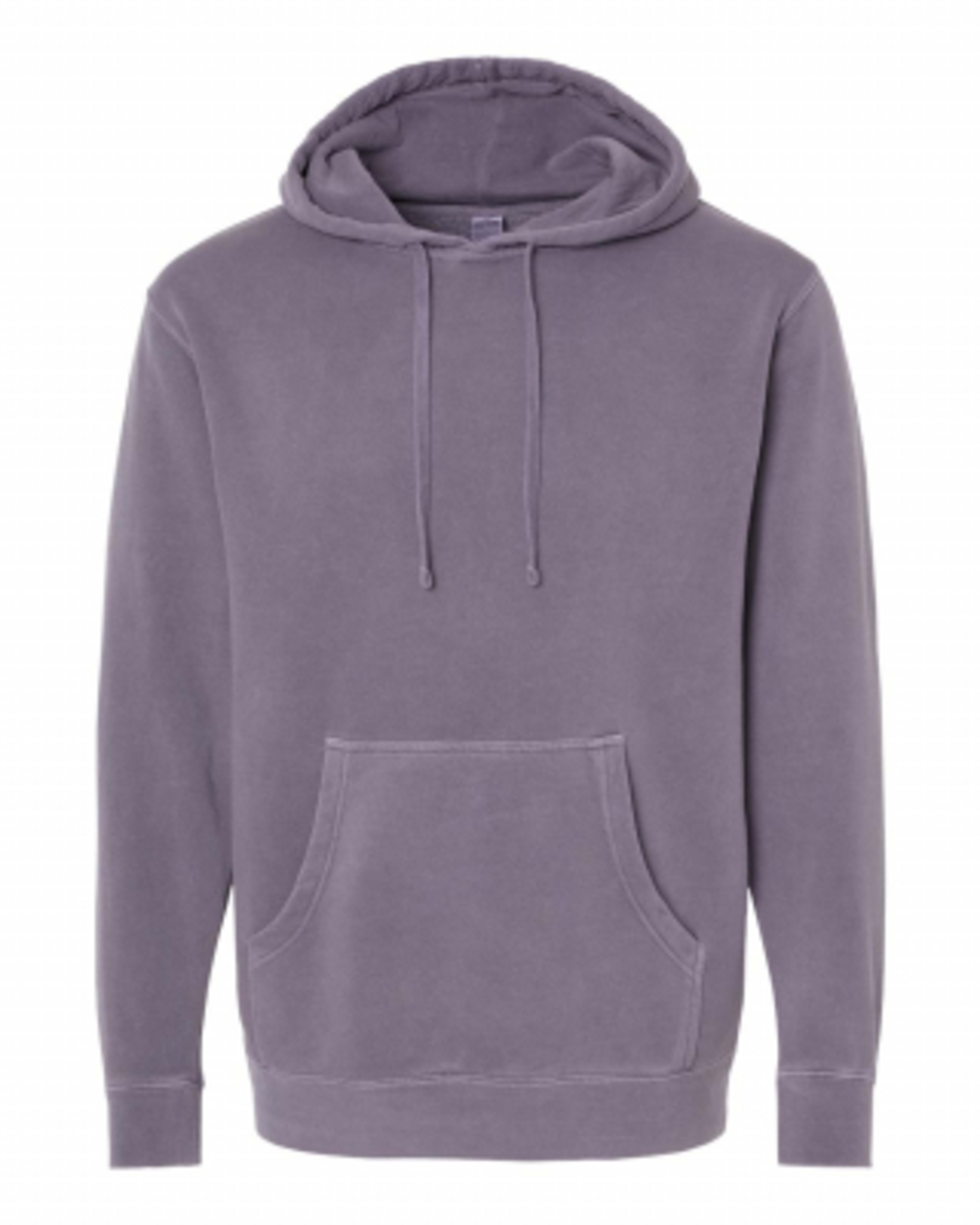 Custom Hoodie Pigment Dyed Cotton Blend with Jersey Lining - Plum - Front - product view 3