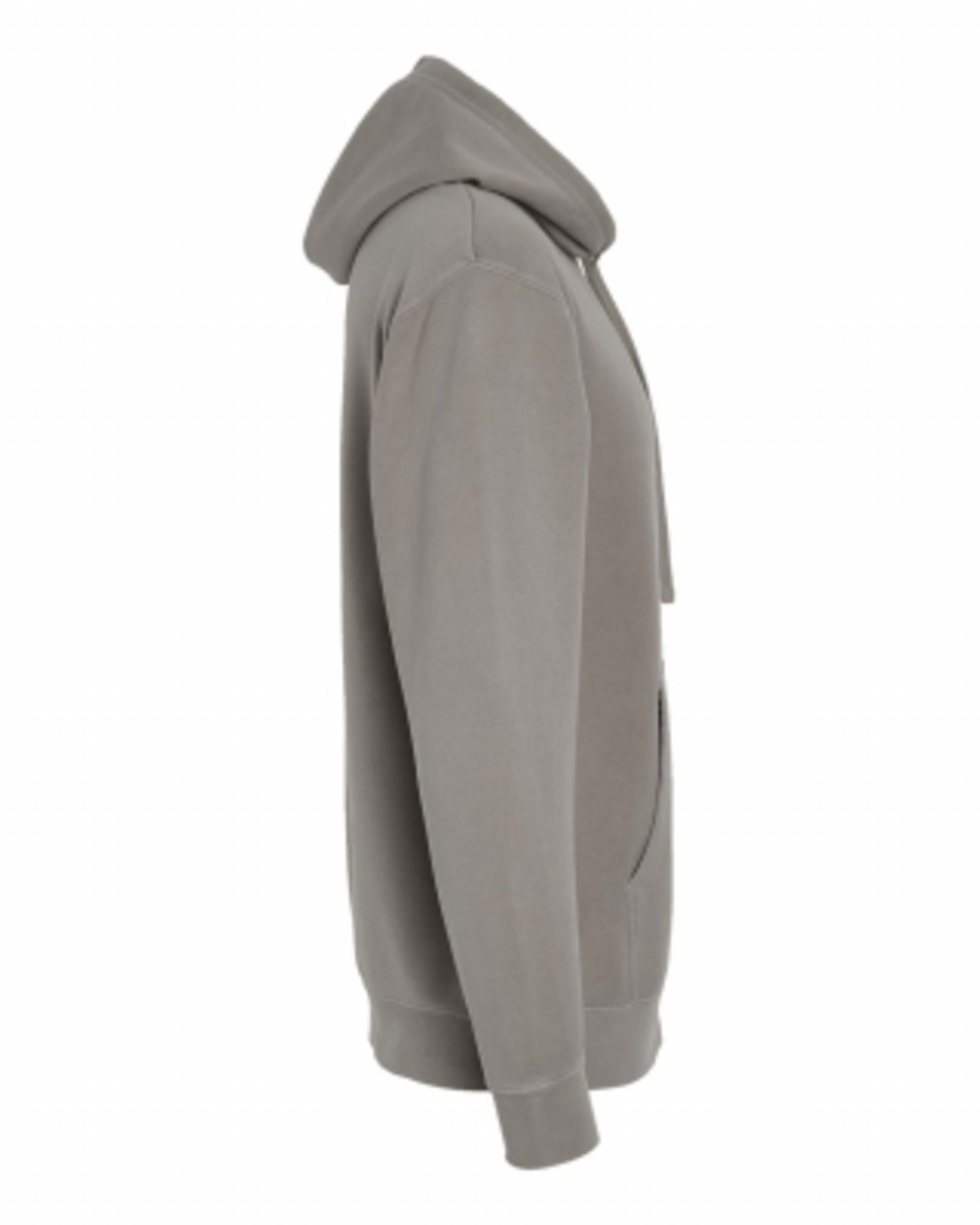 Custom Hoodie Pigment Dyed Cotton Blend with Jersey Lining - Cement - Side - product view 22