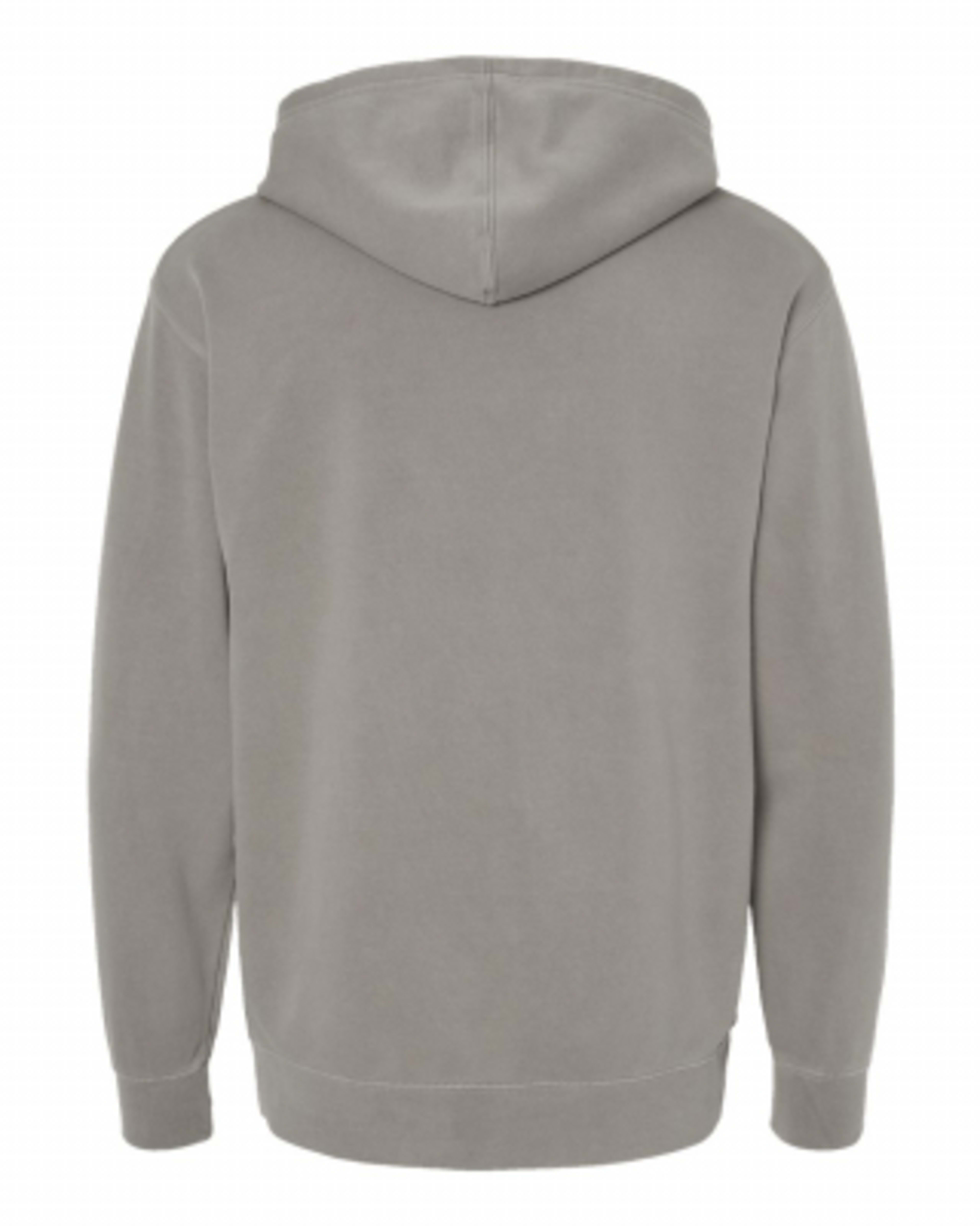 Custom Hoodie Pigment Dyed Cotton Blend with Jersey Lining - Cement - Back - product view 23