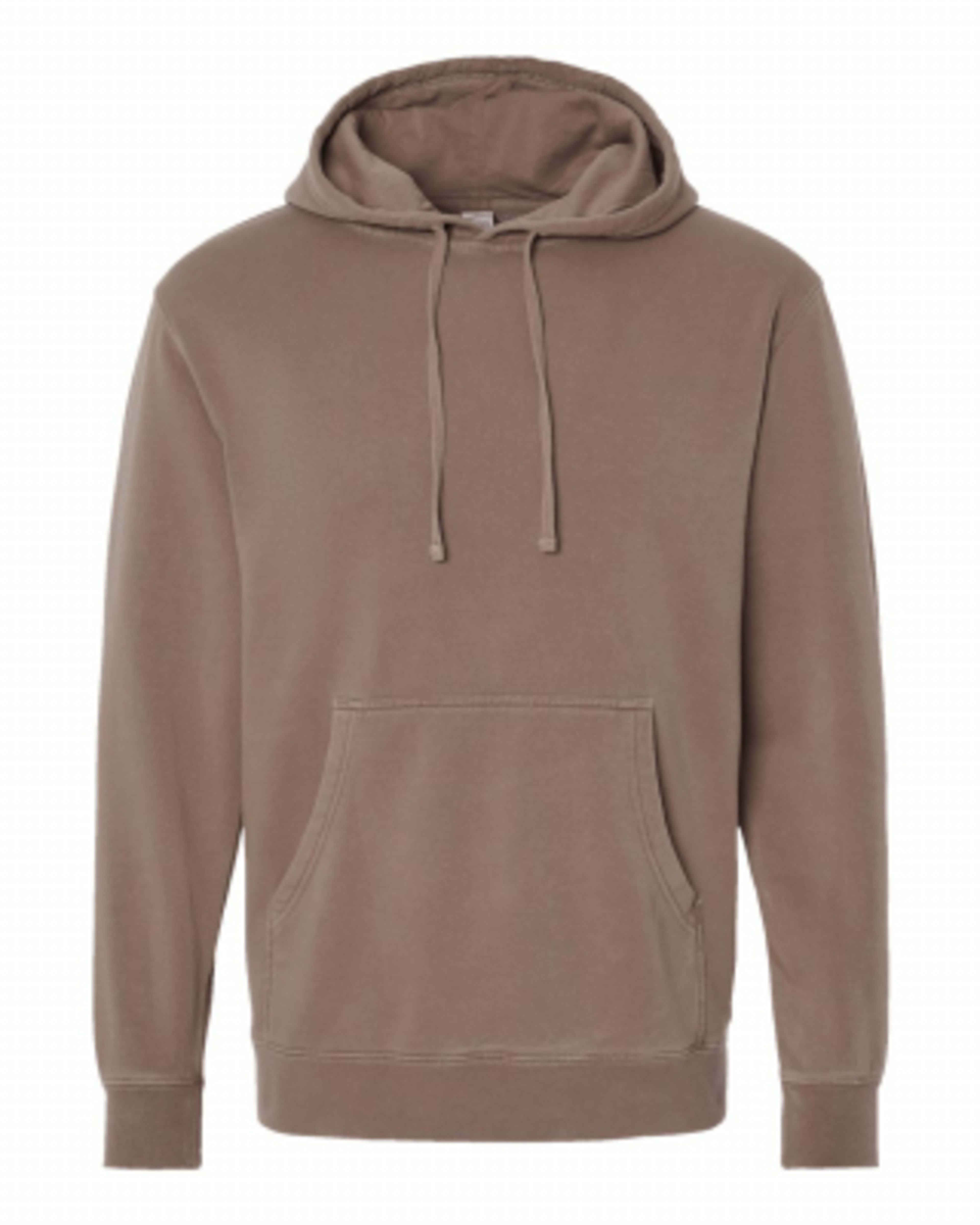 Custom Hoodie Pigment Dyed Cotton Blend with Jersey Lining - Clay - Front - product view 24