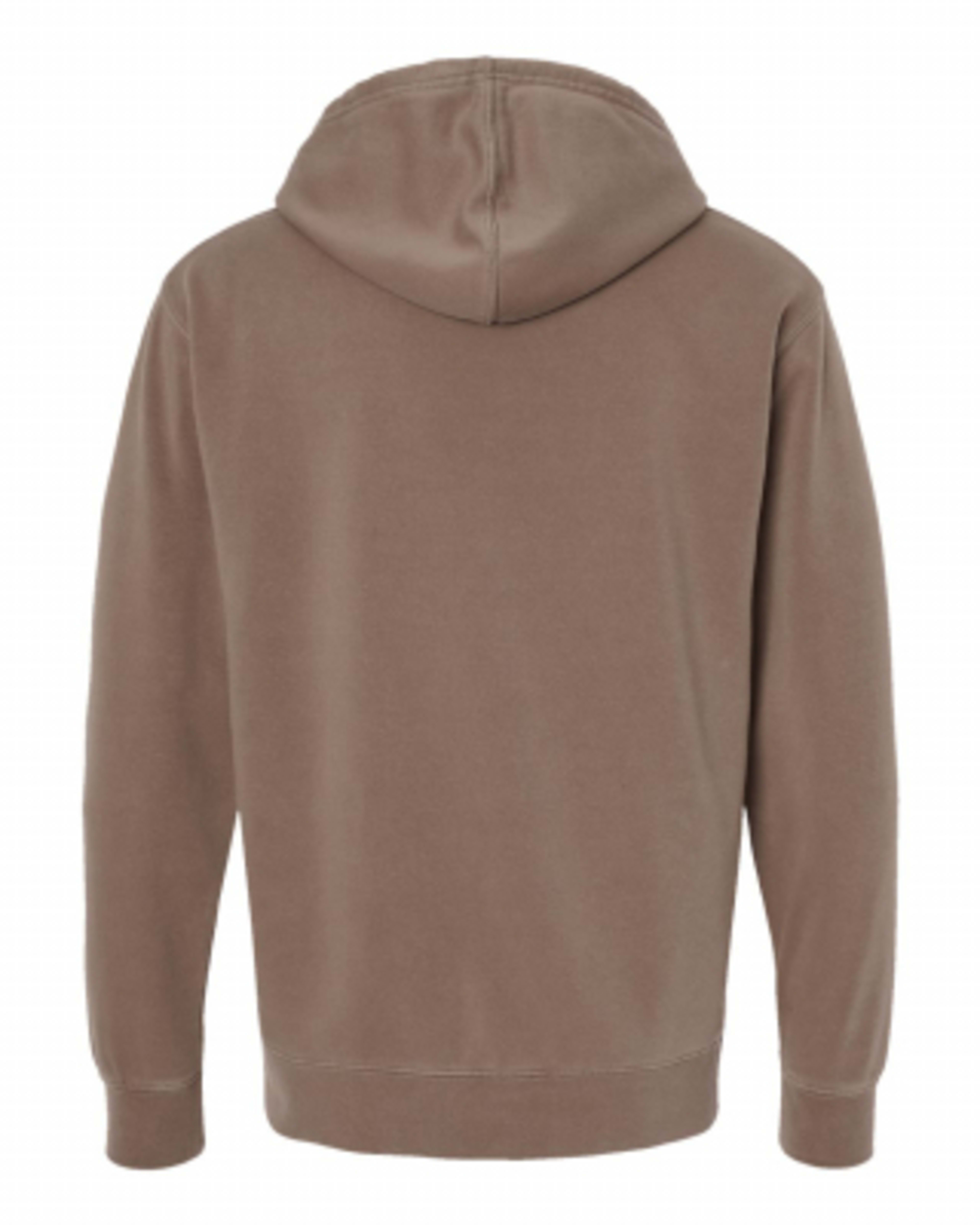 Custom Hoodie Pigment Dyed Cotton Blend with Jersey Lining - Clay - Back - product view 25
