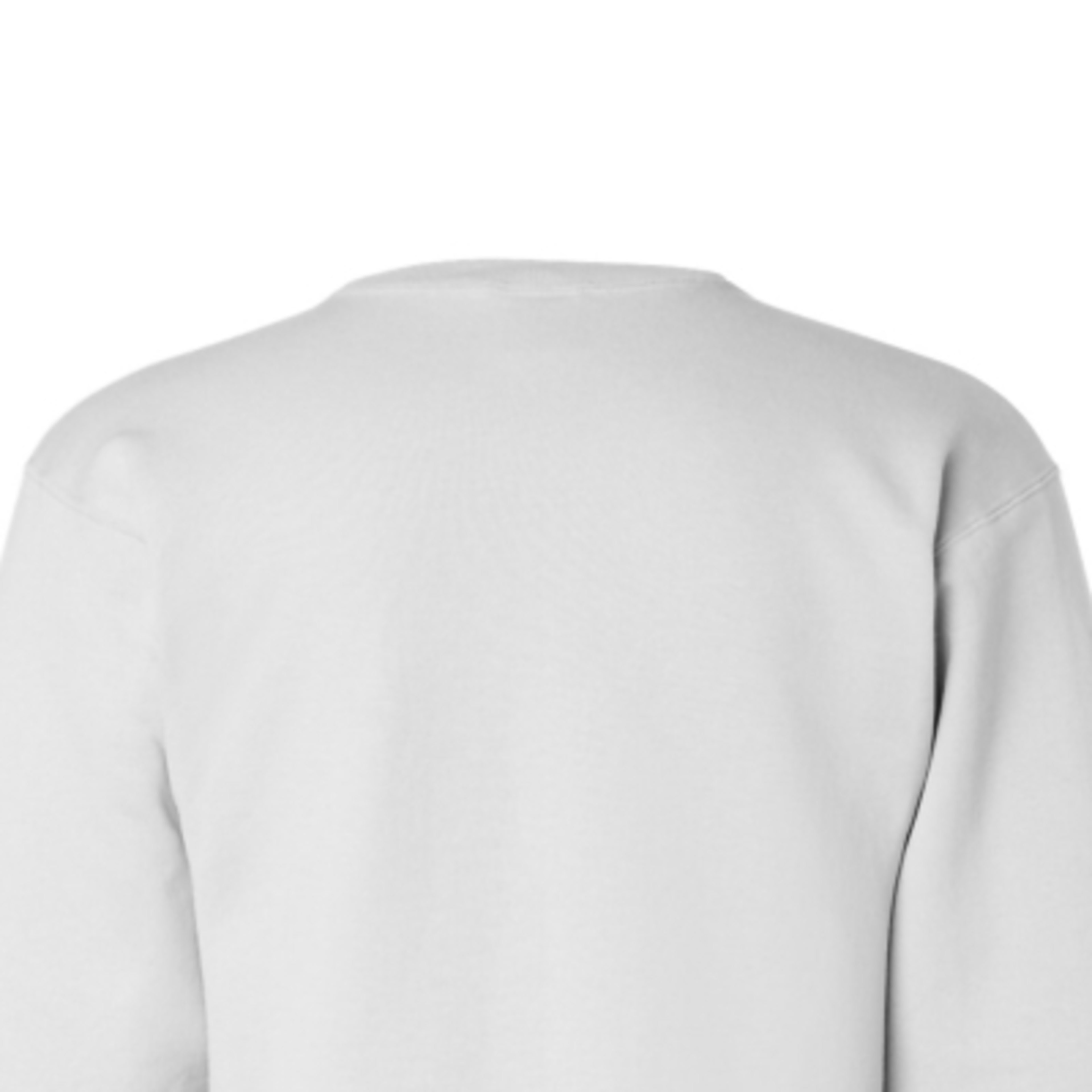 Crewneck Sweatshirt with Eco Recycled Polyester (Unisex) - White - back zoom - product view 3