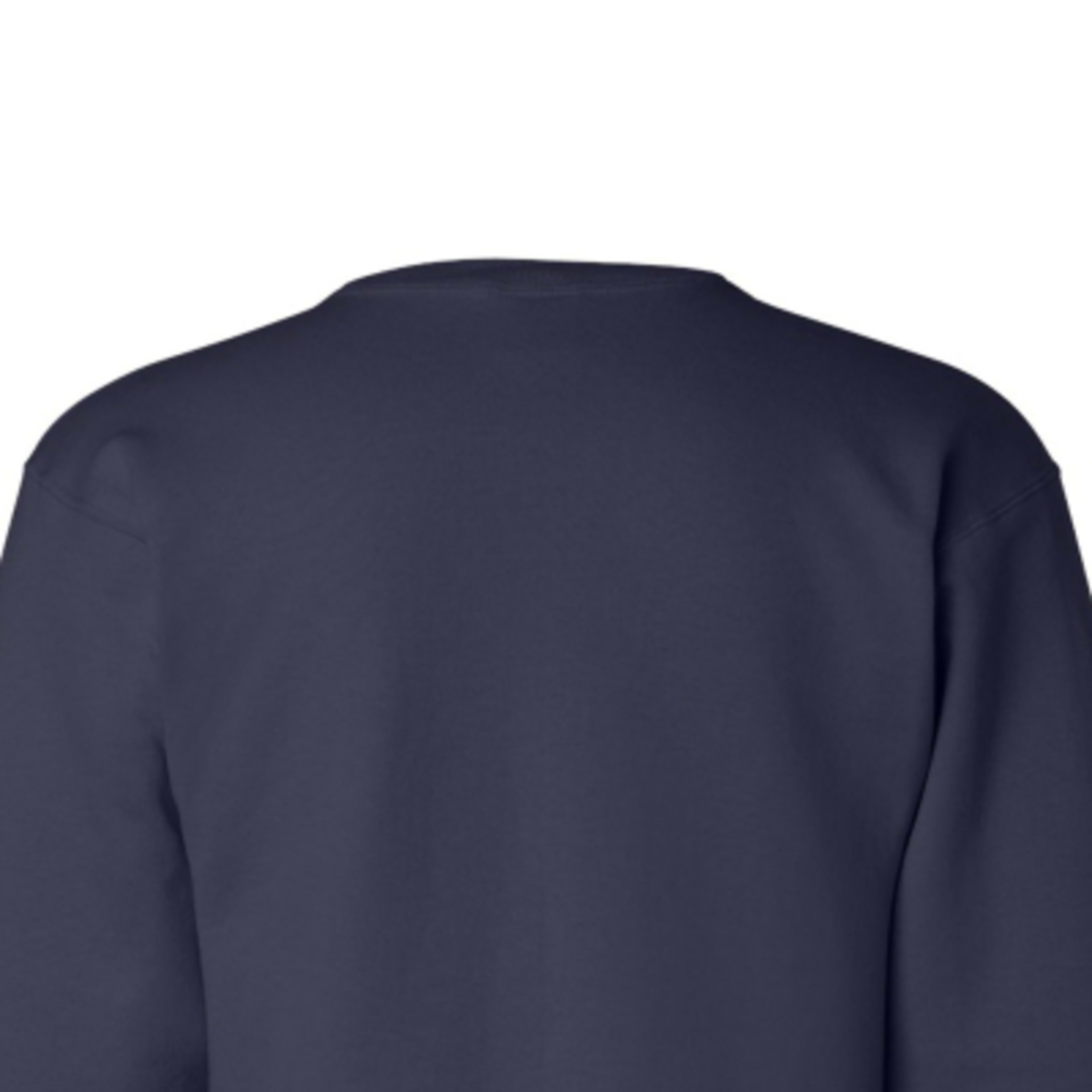 Crewneck Sweatshirt with Eco Recycled Polyester (Unisex) - Navy - back zoom - product view 34