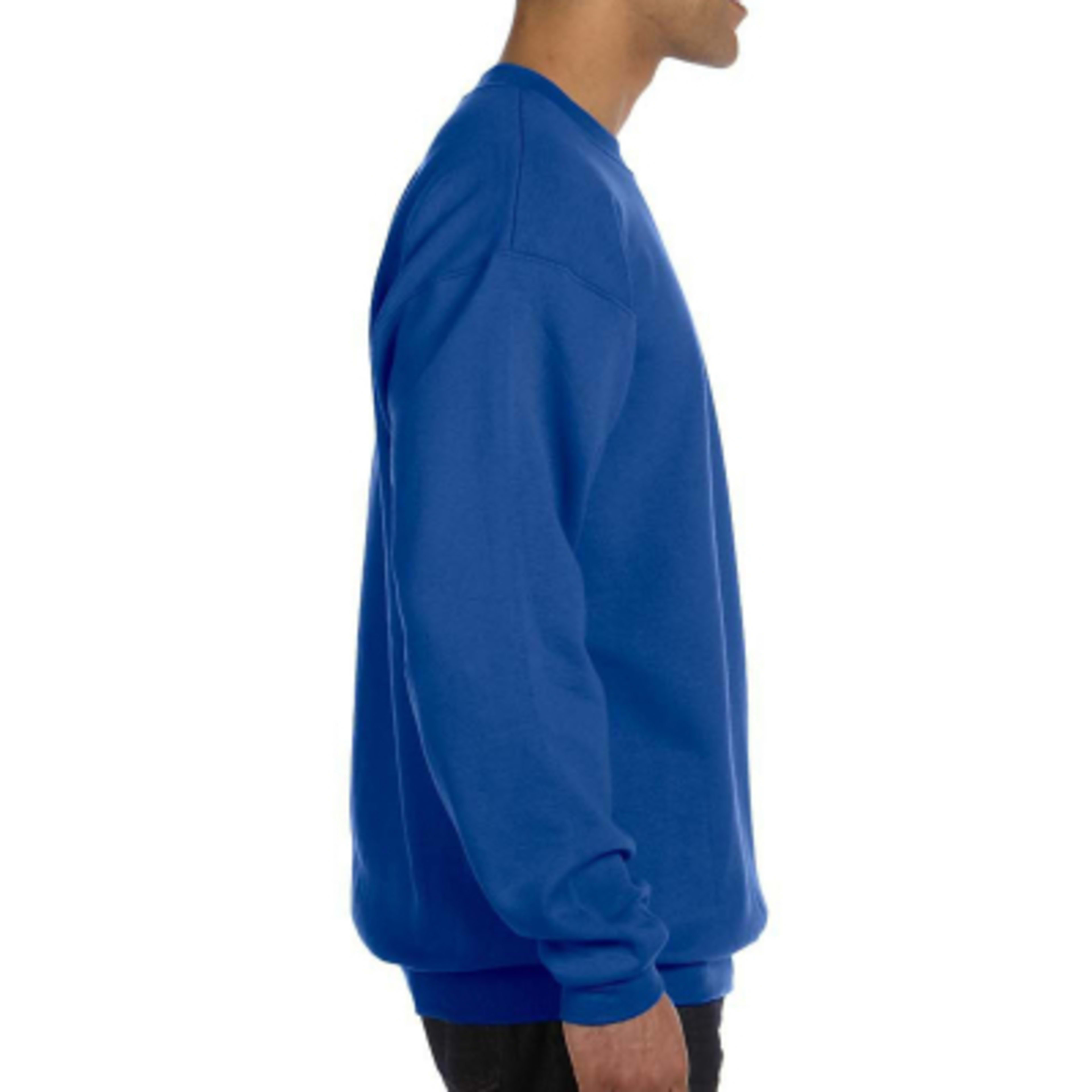 Crewneck Sweatshirt with Eco Recycled Polyester (Unisex) - Royal - right side - product view 39