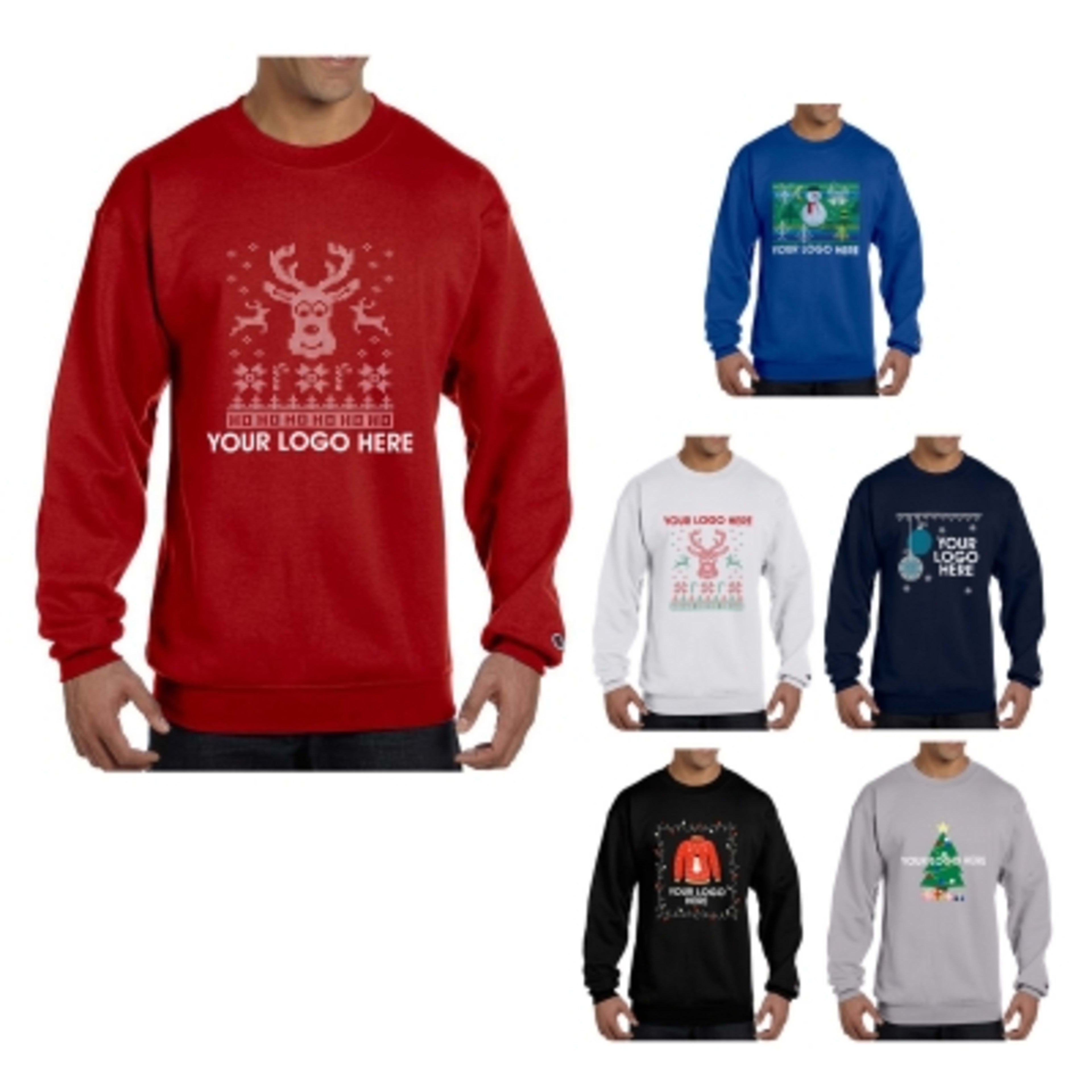 Holiday Ugly Sweater Crewneck Sweatshirt Eco (Unisex) - Group Shot - product view 1