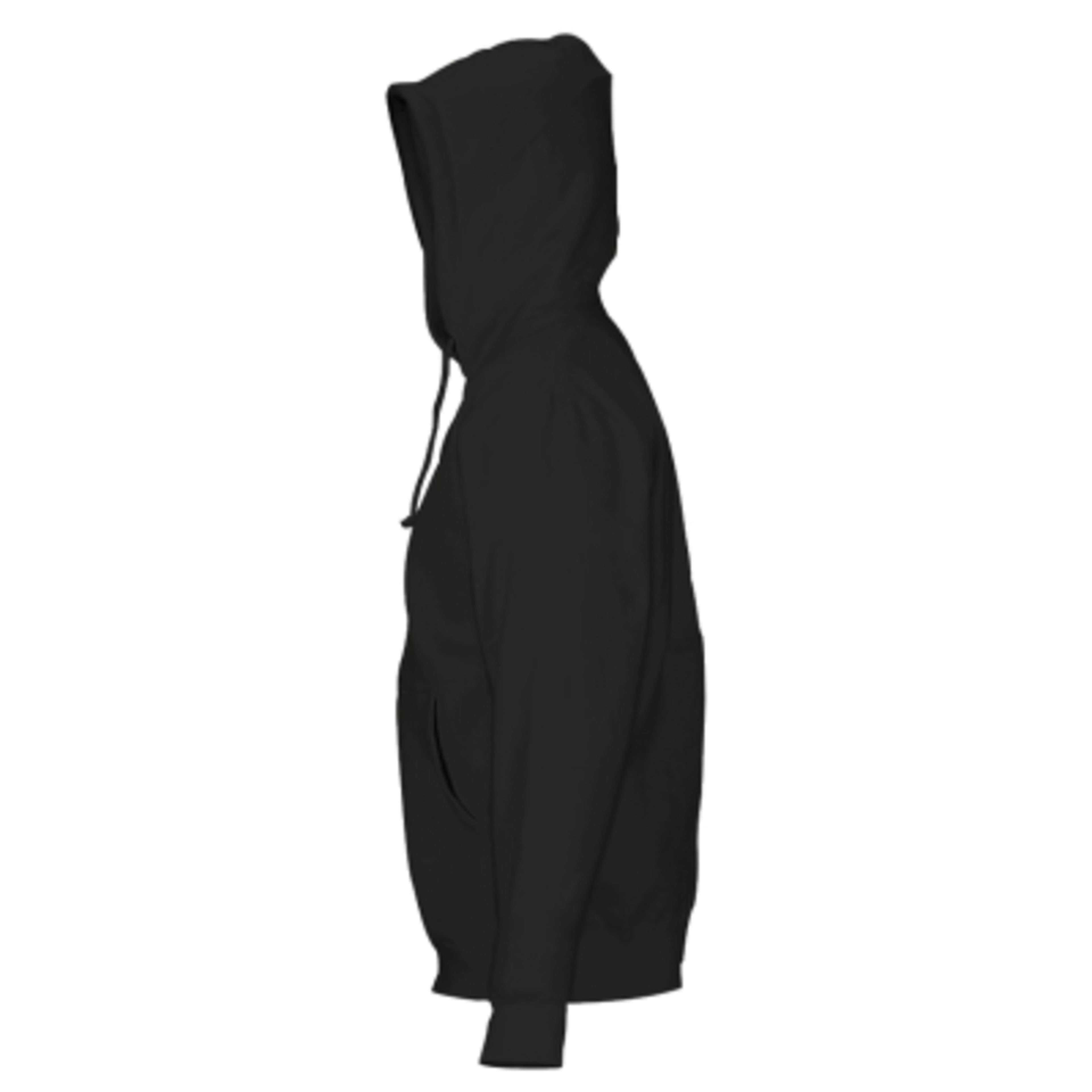 Custom Hoodies Pullover with Front Pouch Pocket (Unisex) - Black - Left side - product view 22
