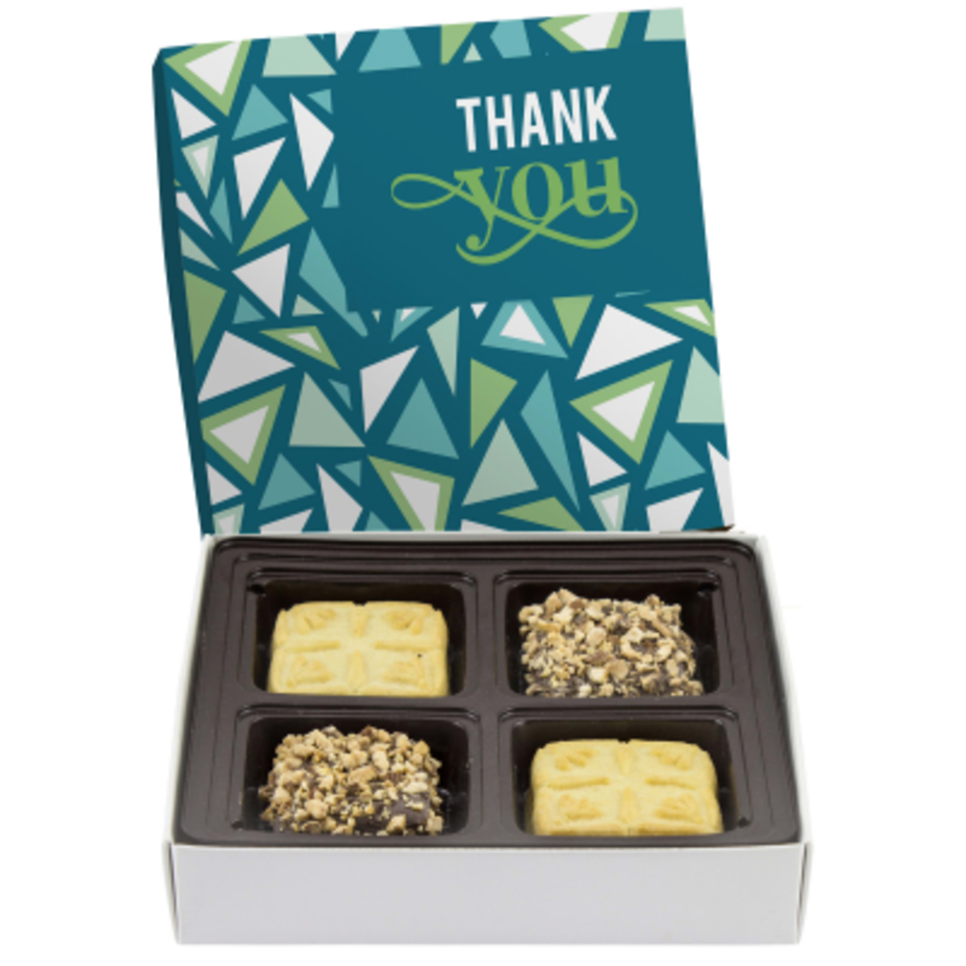 Square Custom Candy Box with 4-Way Insert - 6 x 6 x 1.1 in - A - product view 2