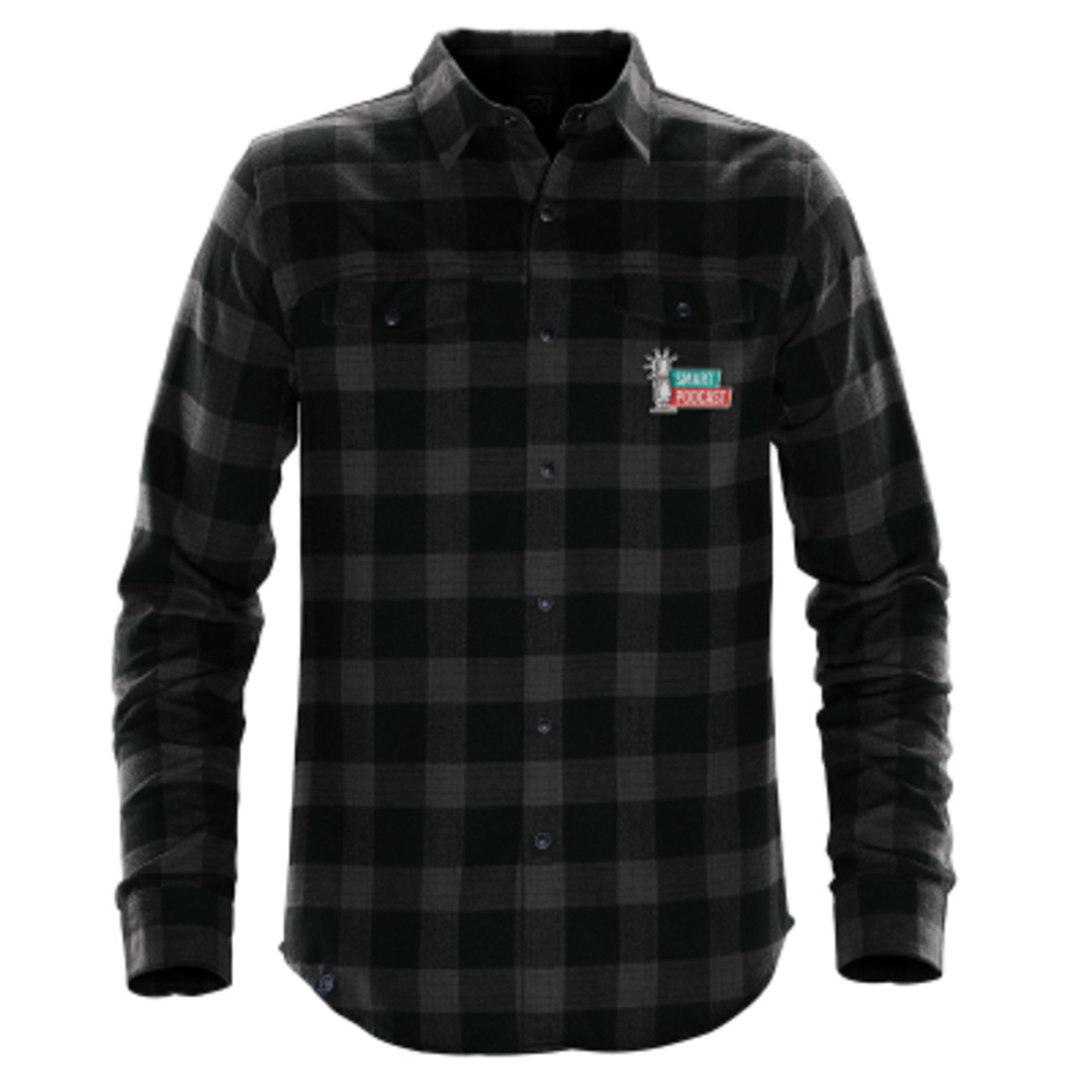 Men's Snap Front Shirt Cotton Polyester Twill Check - Cardinal/BON/PLA - Embroidery - product view 4