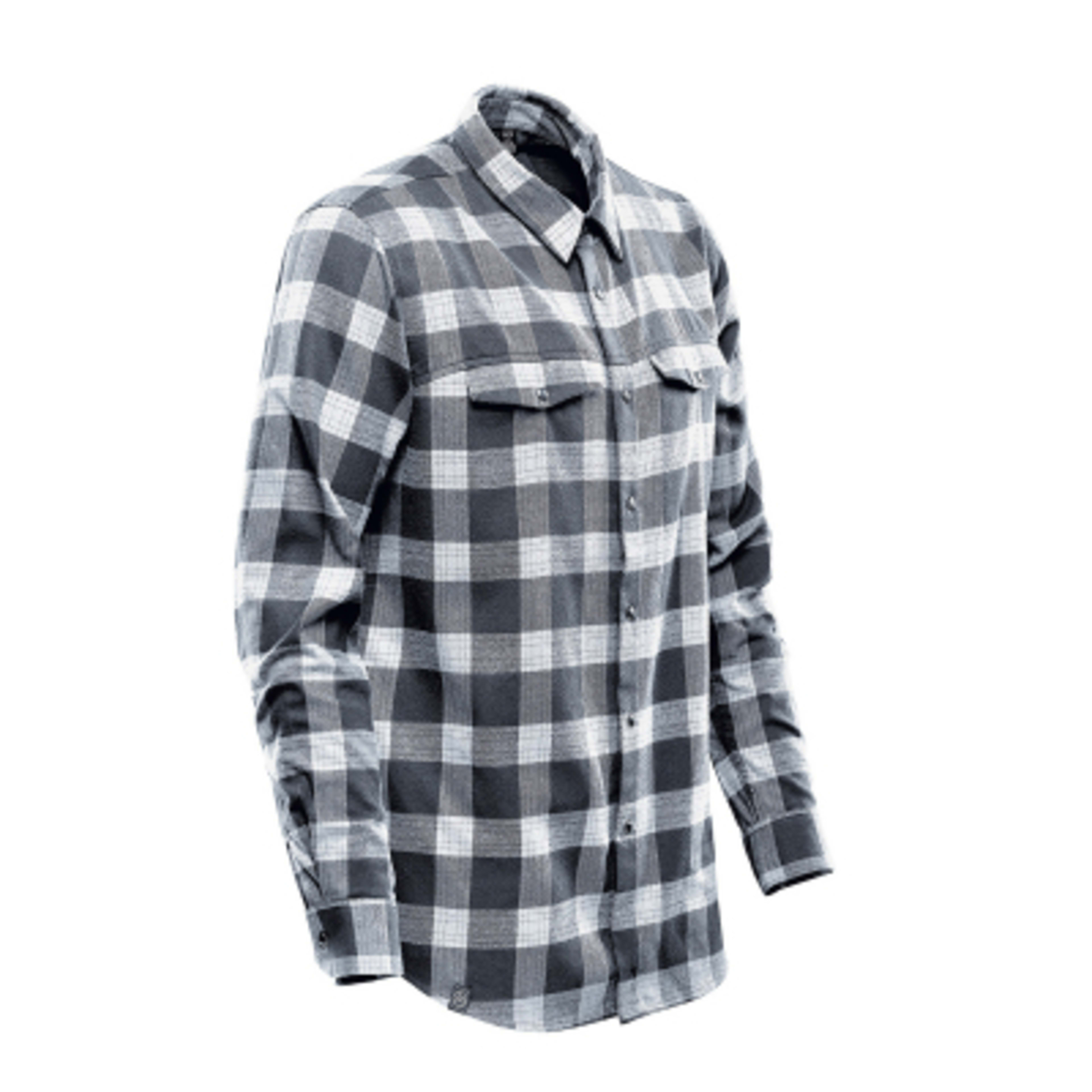 Men's Snap Front Shirt Cotton Polyester Twill Check - TIT/ANI/UMP/LAI - SIDE - product view 5