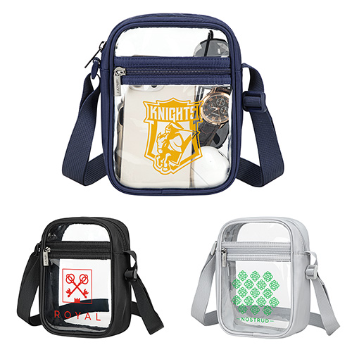 AeroLOFT® Clear View Crossbody Stadium Bag - promotional product with custom logo