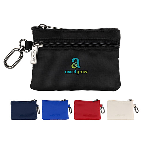 Aero _LOFT®_ Carabiner Zip Wallet - promotional product with custom logo