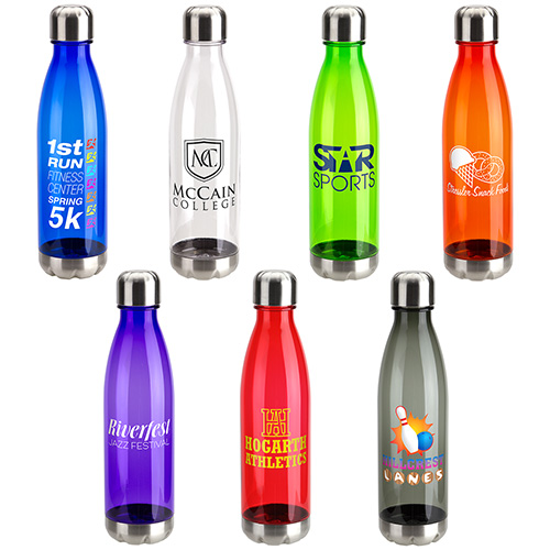 Bayside 25 oz Tritan® Bottle with Stainless Base and Cap - promotional product with custom logo