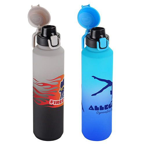 Chroma 27 oz Tritan® Bottle with Snap-Top Lid & Carabiner - promotional product with custom logo