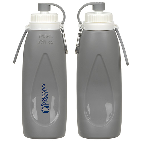 Groove 17 oz Collapsible Silicone Bottle - promotional product with custom logo