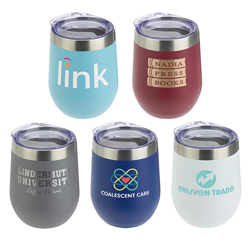 SENSO® Classic 10 oz Vacuum Insulated Stainless Steel Wine Tumbler - promotional product with custom logo