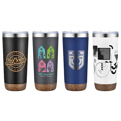 Cerano 22 oz Vacuum Insulated Tumbler with Cork Base - promotional product with custom logo