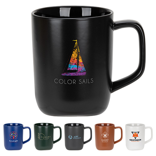 Marzano 18 oz Recycled Ceramic Mug - promotional product with custom logo