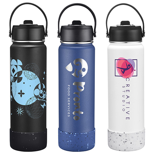 Volare 27 oz Vacuum Insulated Bottle with Flip Top Spout - promotional product with custom logo
