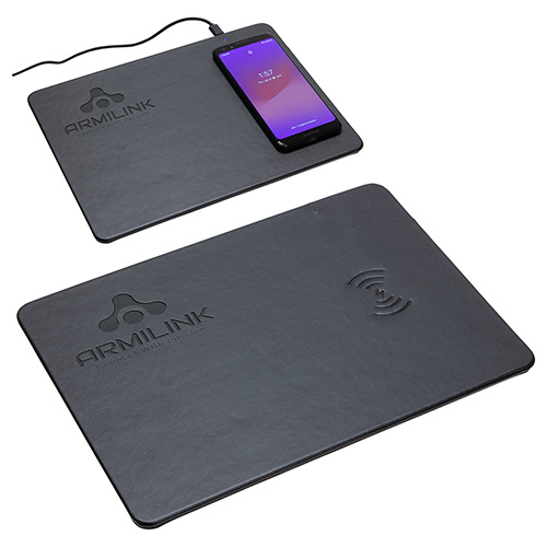Avalon II Mouse Pad with 15W Wireless Charger - promotional product with custom logo