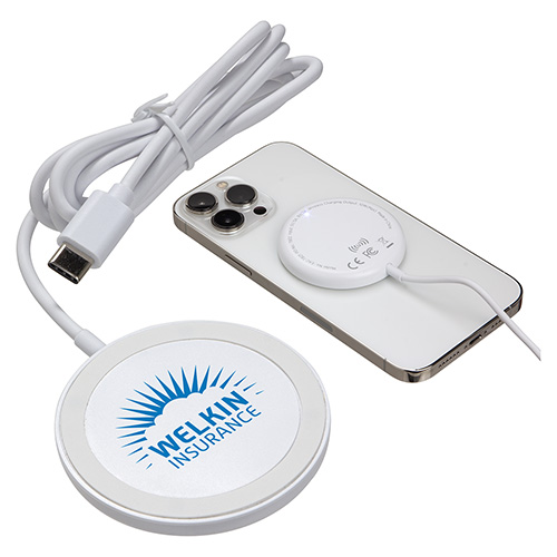 Turbo 10W Magnetic Wireless Charger - promotional product with custom logo