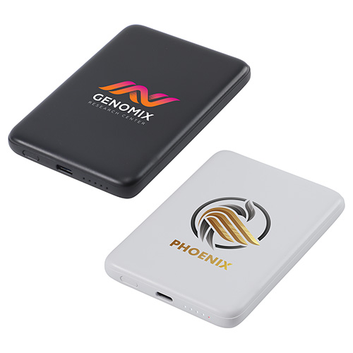Valet 5000mAh 20W PD Power Bank with 15W Magnetic Wireless Charger - promotional product with custom logo