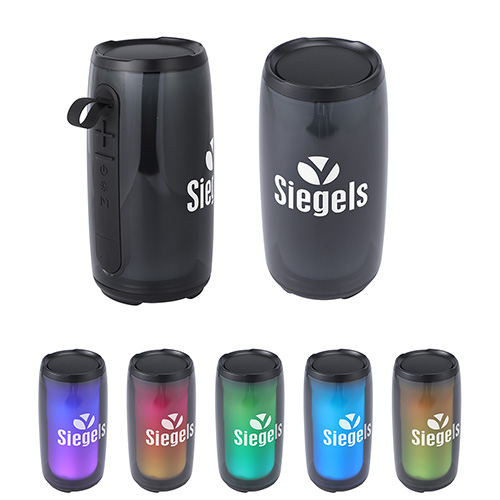 Nova Light-Up Waterproof 5W Wireless Speaker - promotional product with custom logo