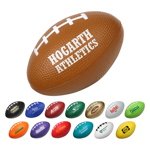 Small Football Stress Reliever - promotional product with custom logo
