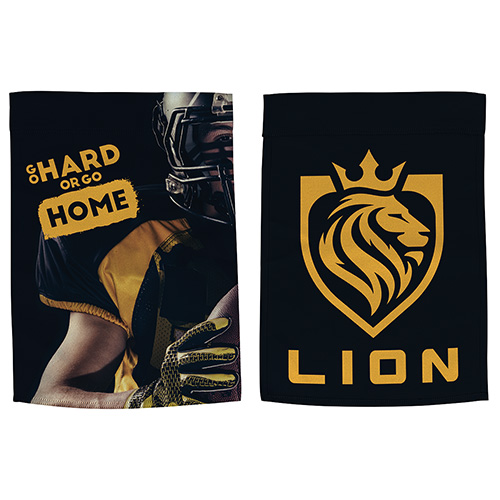 Polyester Poplin Garden Flag 17" x 12" 220GSM Full Color on two sides - promotional product with custom logo