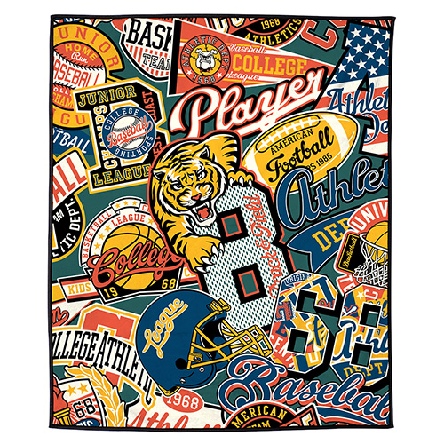 Micro-Plush Picnic Blanket with Carry Strap 50" x 60" 410GSM-Full Color - promotional product with custom logo